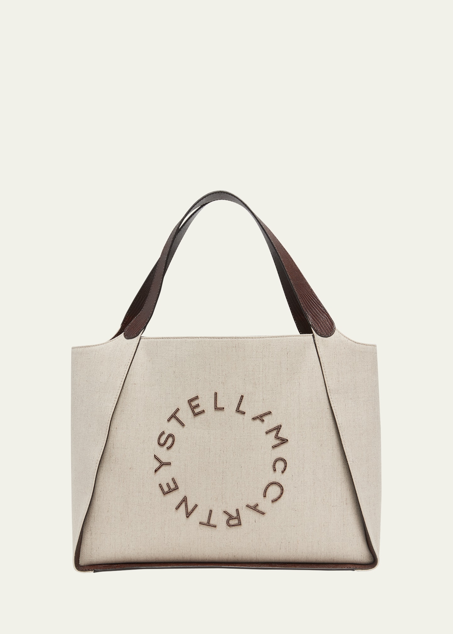Stella Mccartney Logo Eco Canvas Tote Bag In Red