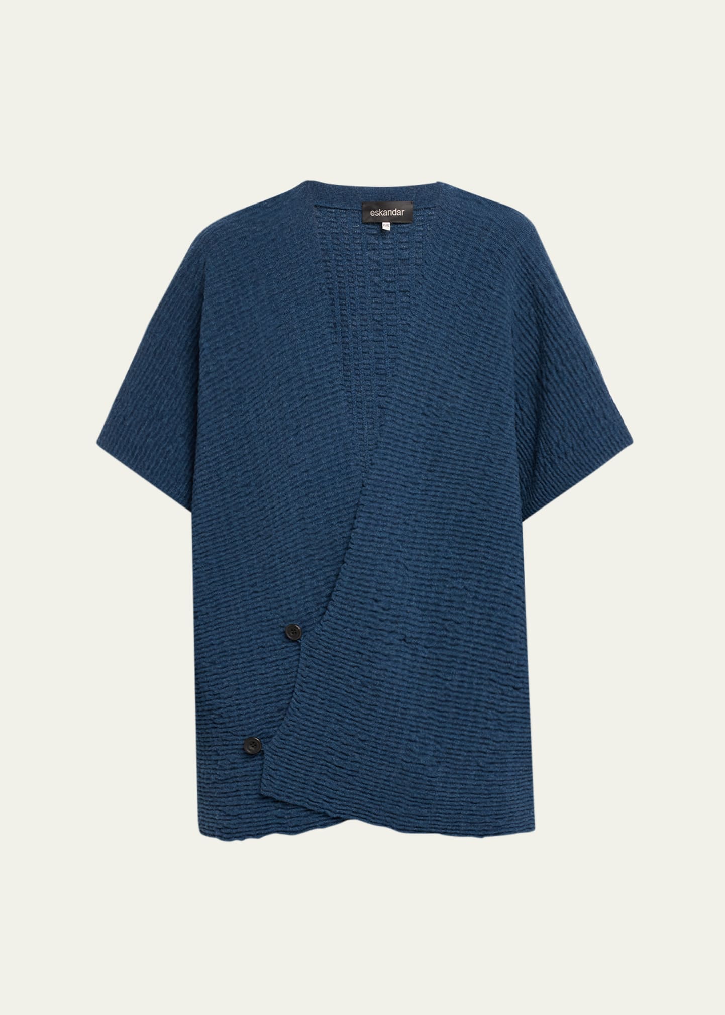 Shop Eskandar Double Breasted Cashmere Cardigan (long Length) In Japanese