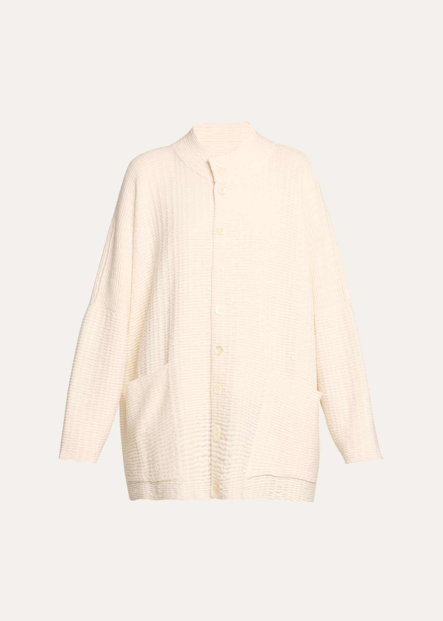 Eskandar Cashmere Cardigan (long Length) In Neutral