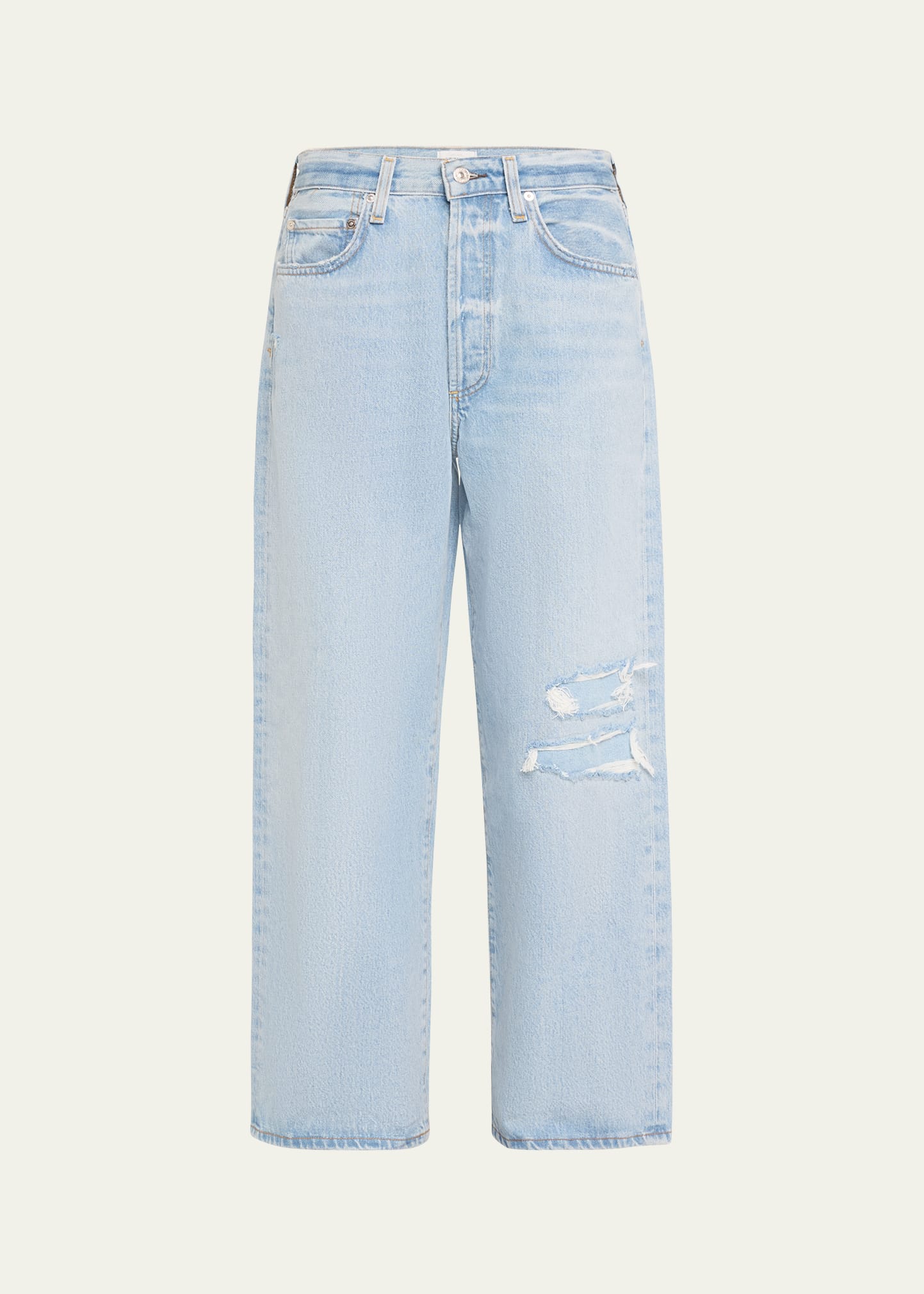 Shop Citizens Of Humanity Pina Low-rise Baggy Crop Jeans In Cascade Lt Ind