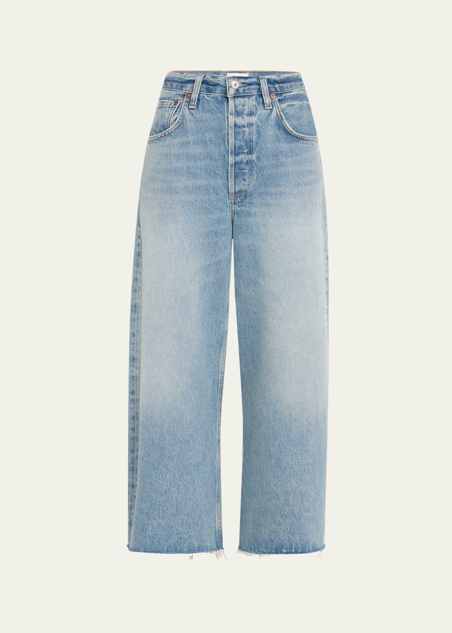 Shop Citizens Of Humanity Ayla Raw Hem Crop Jeans In Sodapop Md Ind