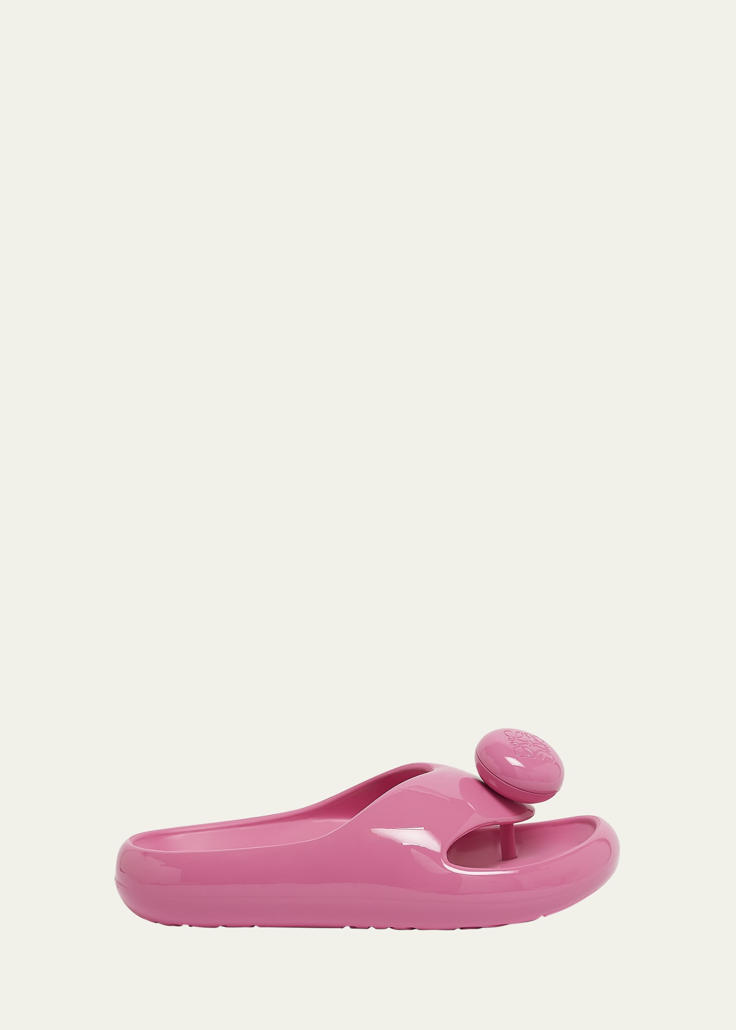 Shop Loewe Pebble Foam Toe-post Slide Sandals In 7140 Pink