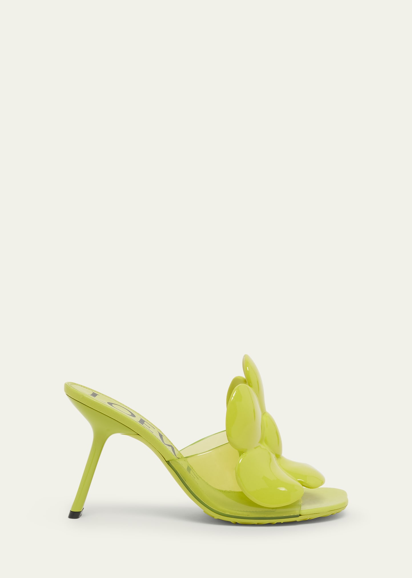 Shop Loewe Flower Petal Pvc Sandals In 4800 Lime