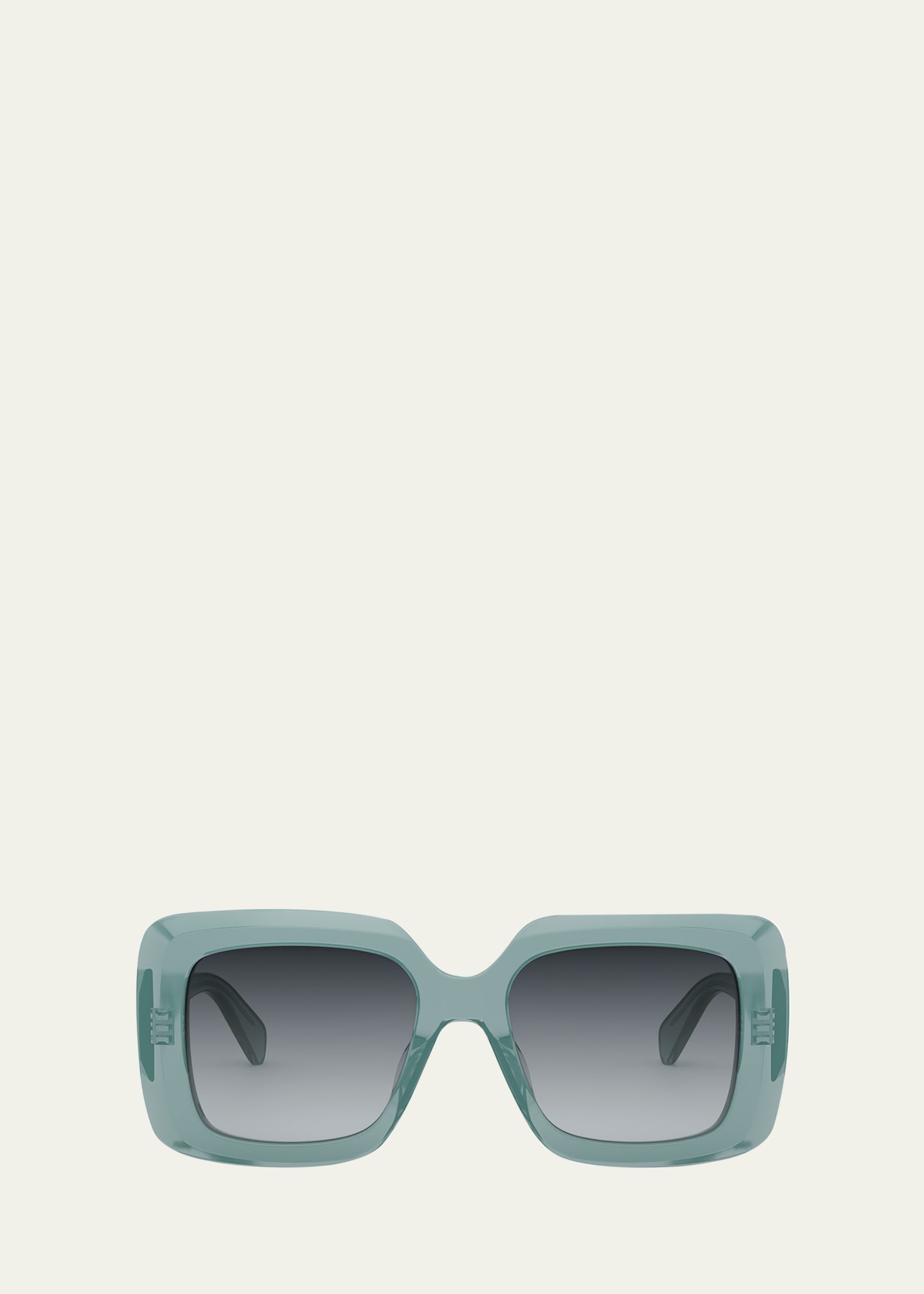 Bold 3 Dots Acetate Square Sunglasses