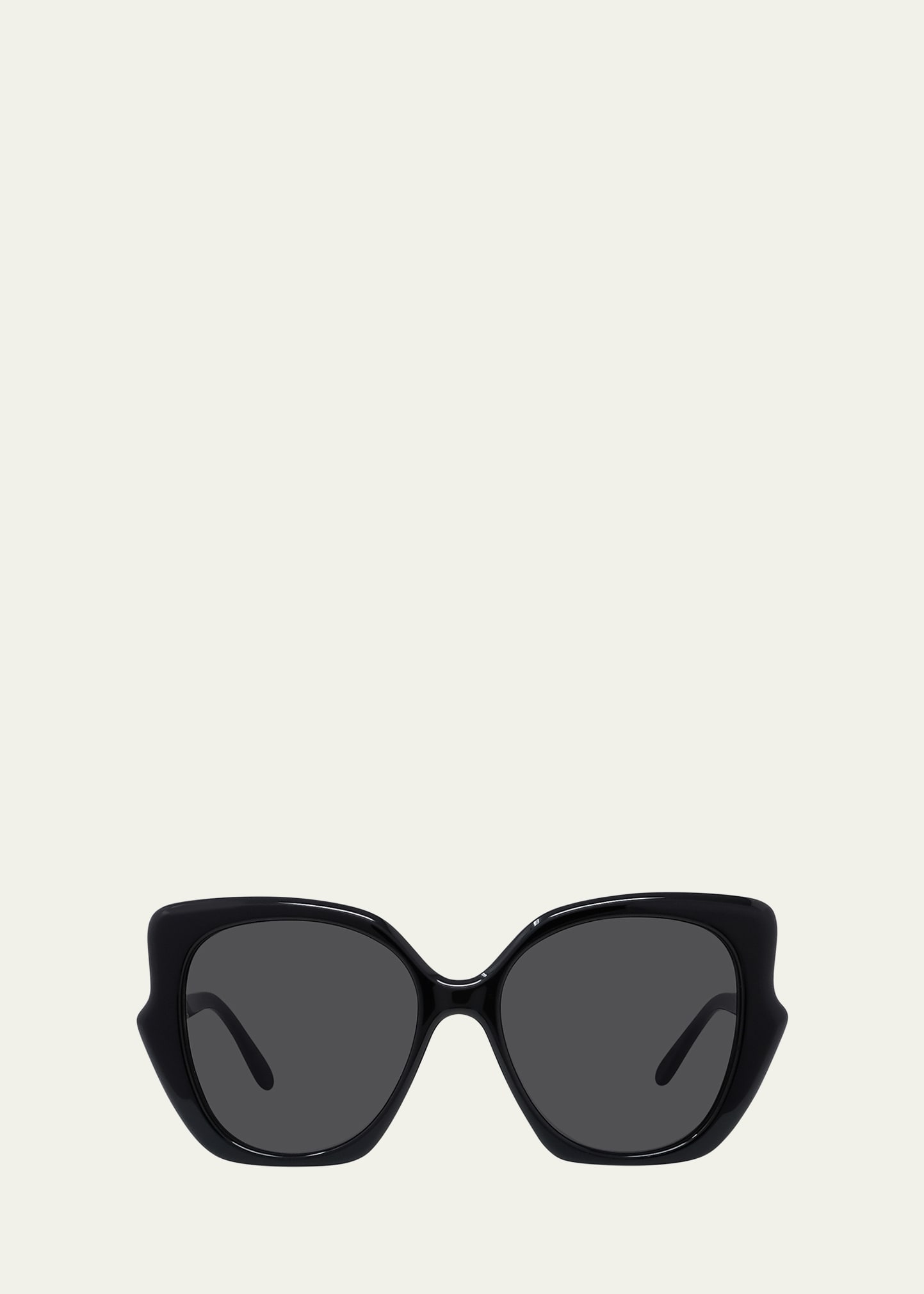Loewe Logo Acetate Butterfly Sunglasses In Black