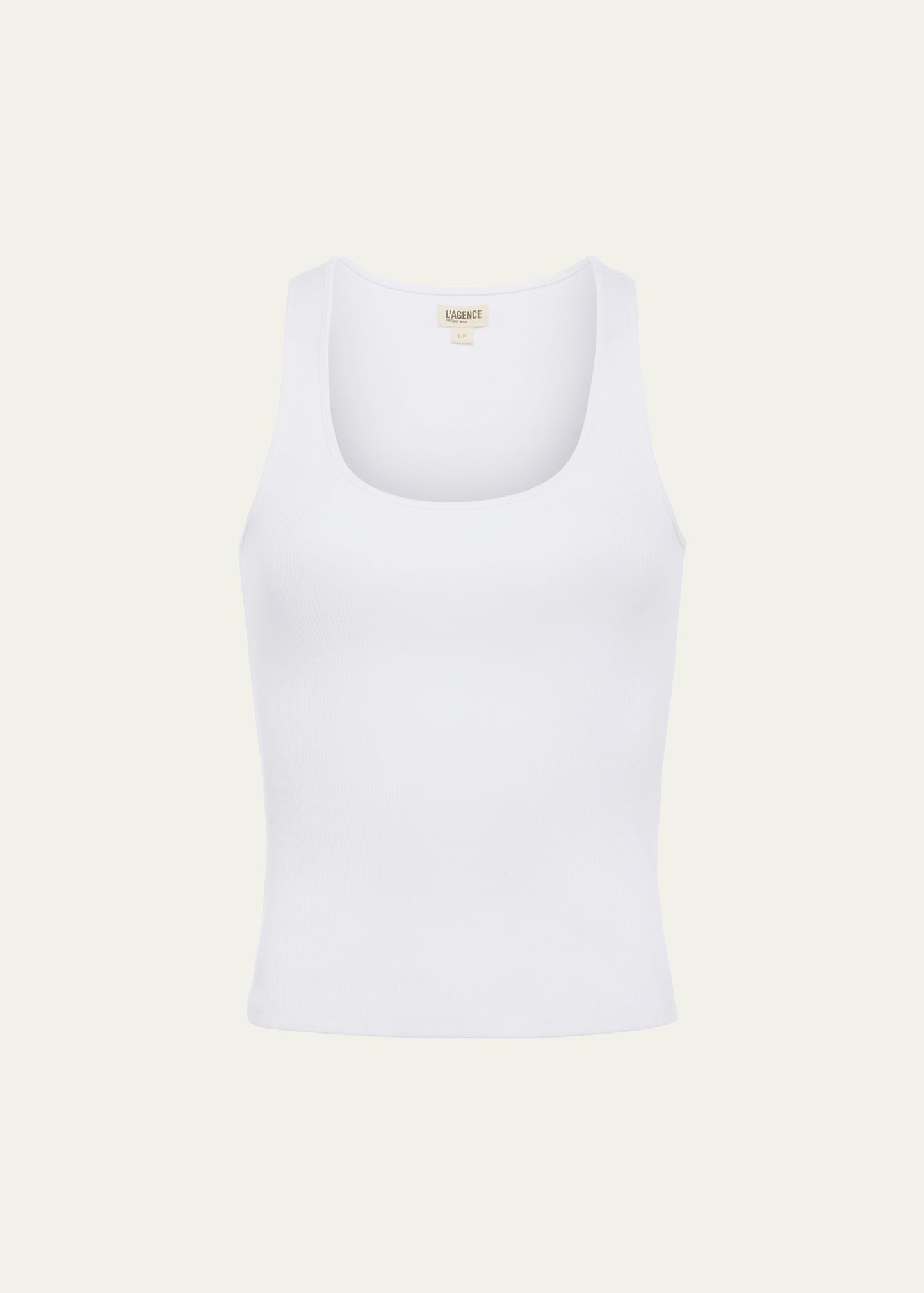 Shop L Agence Adira Scoop-neck Tank Top In White