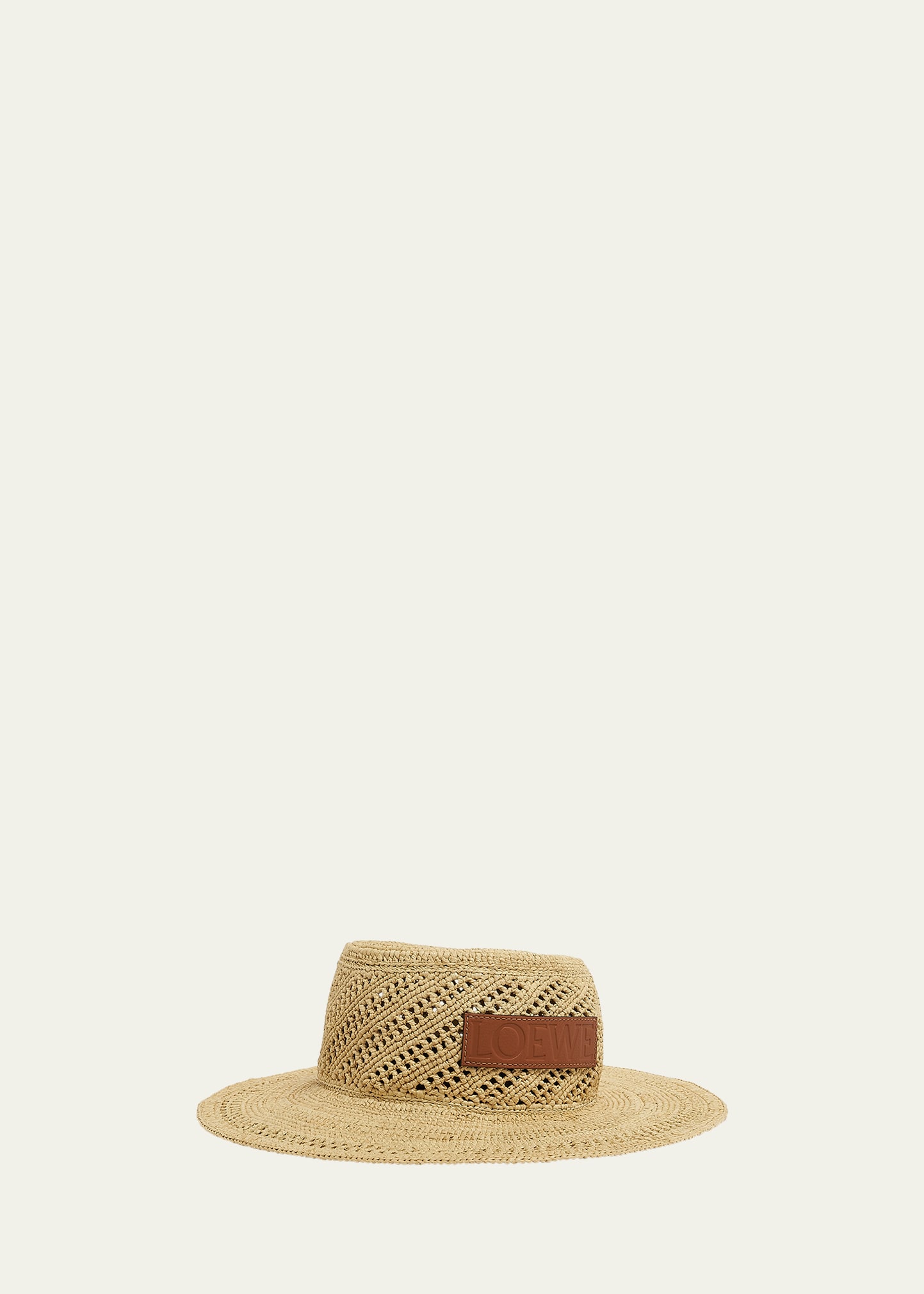 Loewe Ajoure Fisherman Structured Hat In Brown