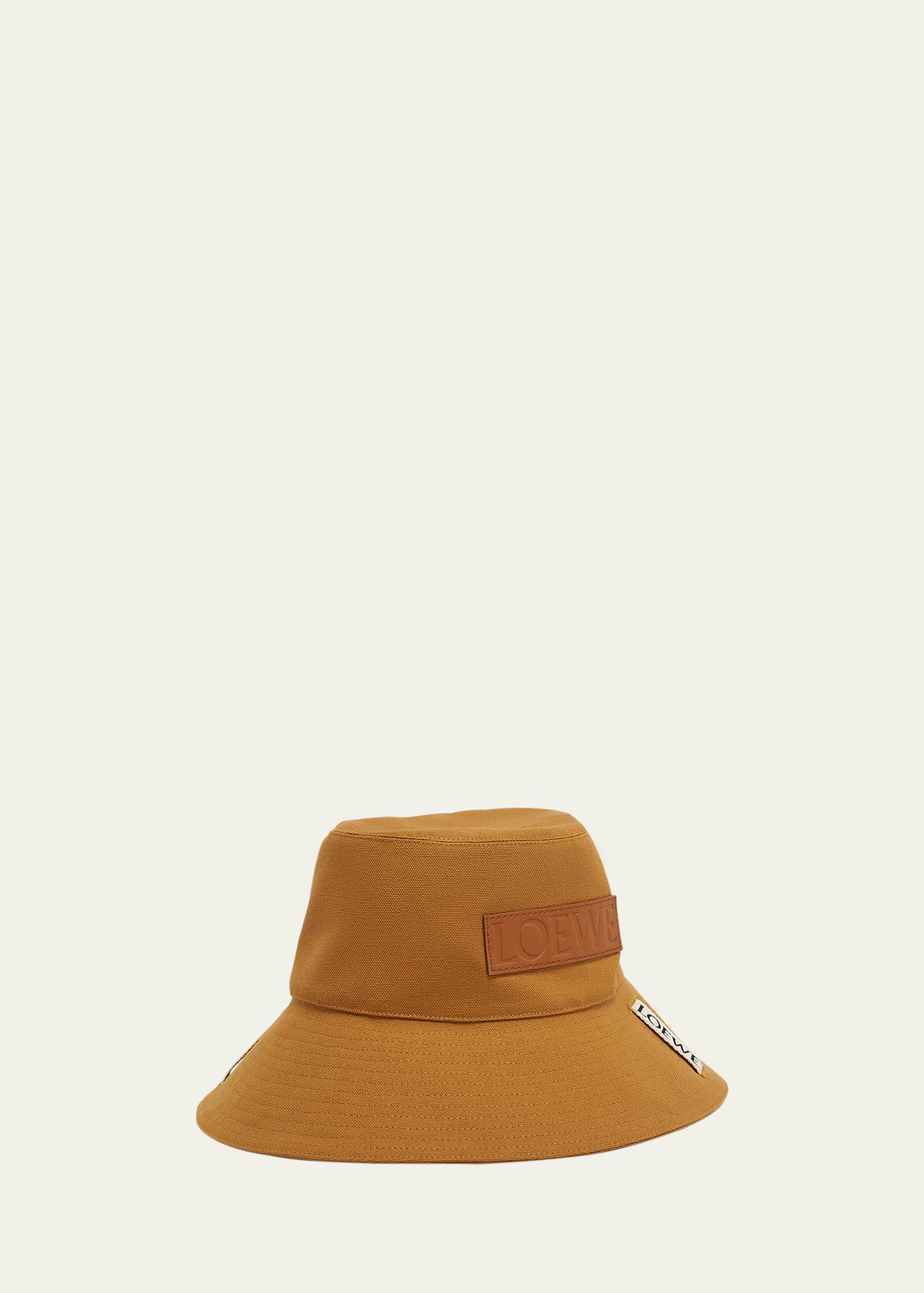 Shop Loewe Fisherman Orange Bucket Hat In Honey Gold