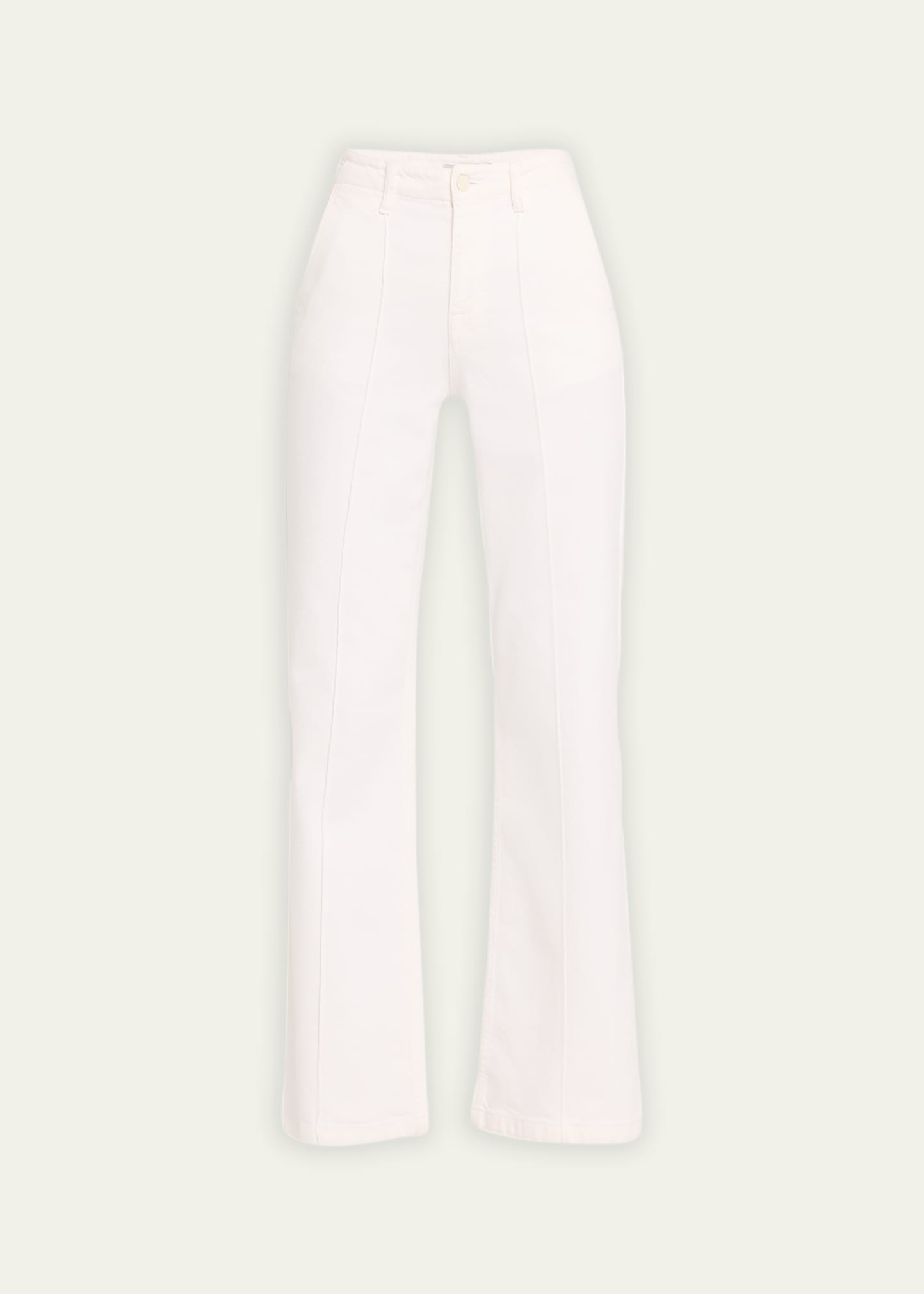 Shop Simkhai Ansel Flared Denim Trousers In White