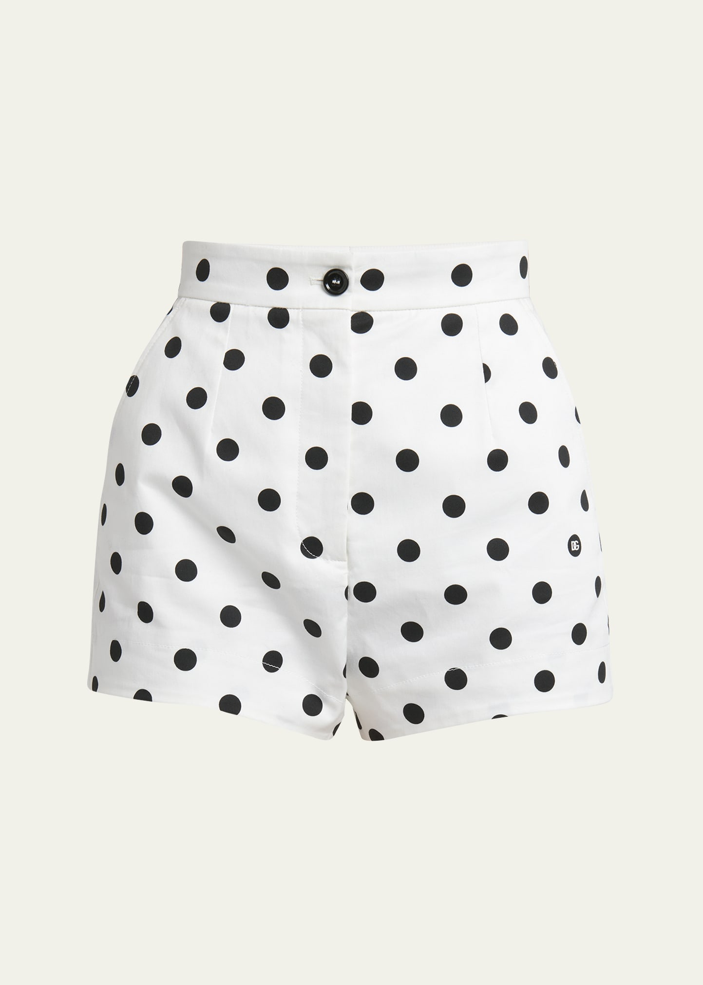 DOLCE & GABBANA POLKA-DOT TAILORED SHORTS 