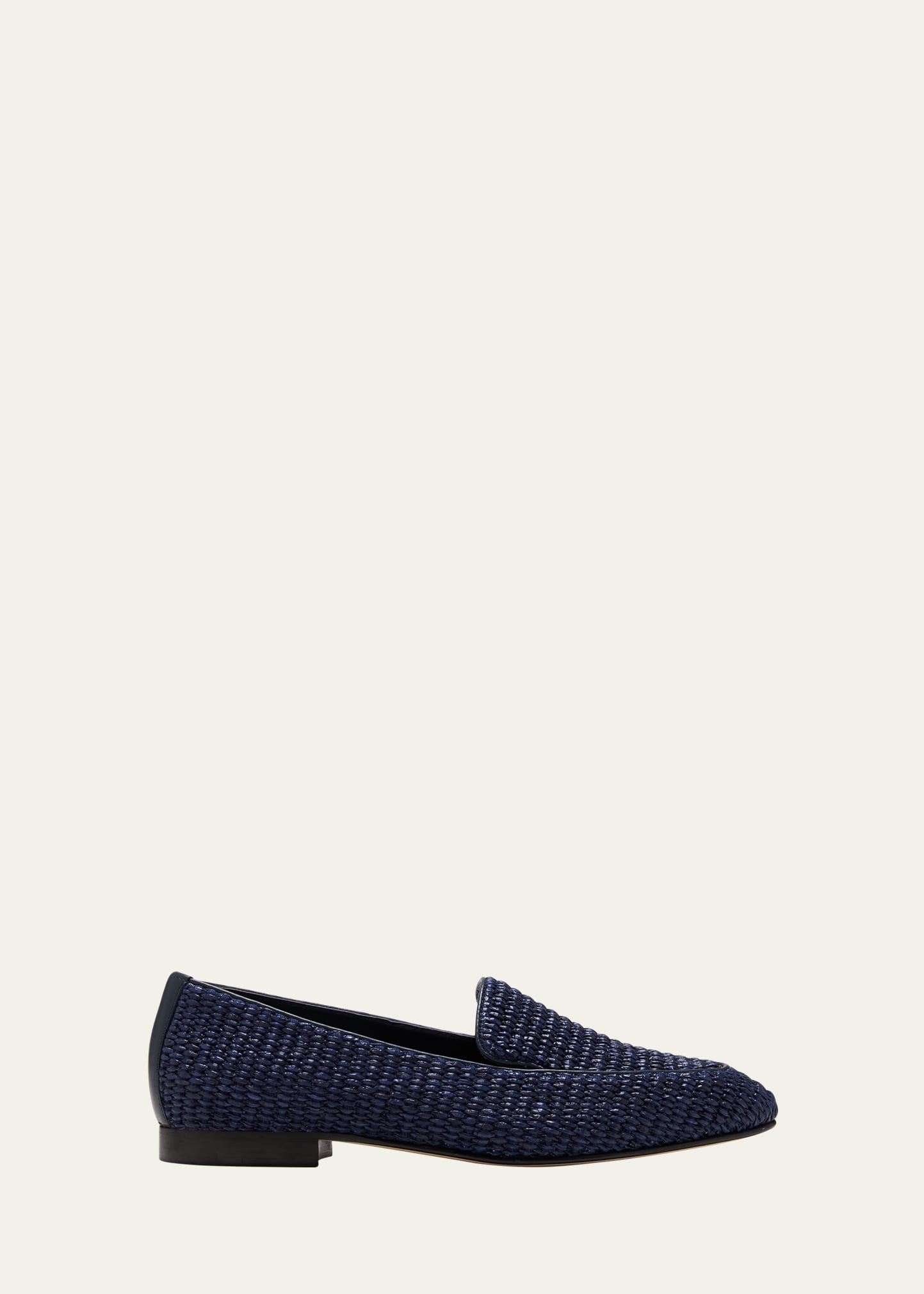 Manolo Blahnik Pitakara Woven Slip-on Loafers In Blue