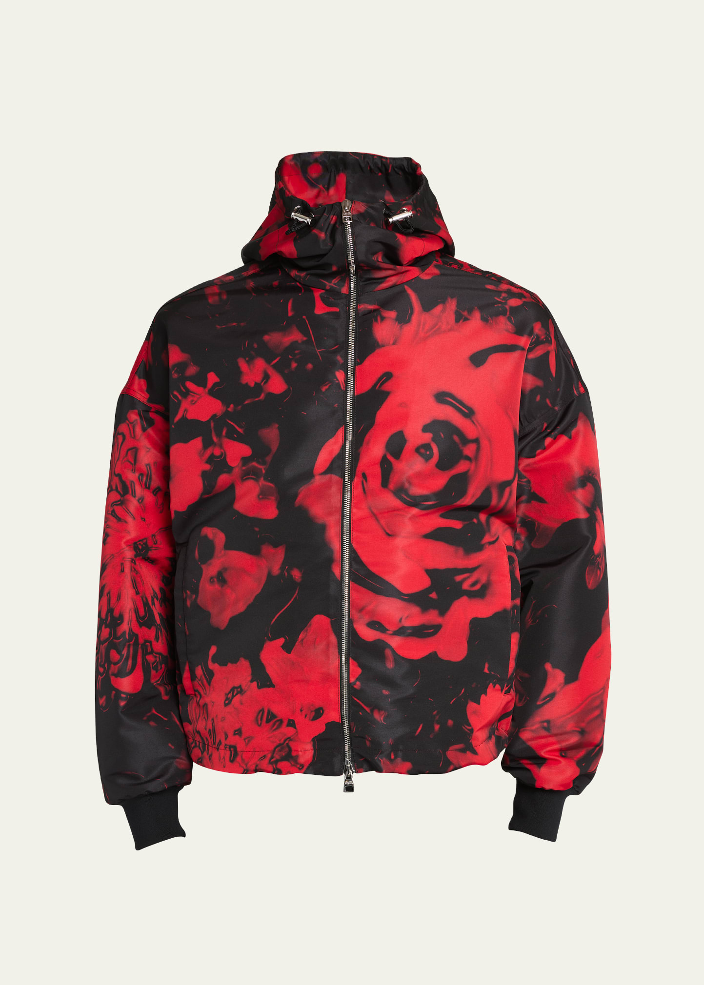 Shop Alexander Mcqueen Men's Floral Wax Seal Print Jacket In Multi Purp