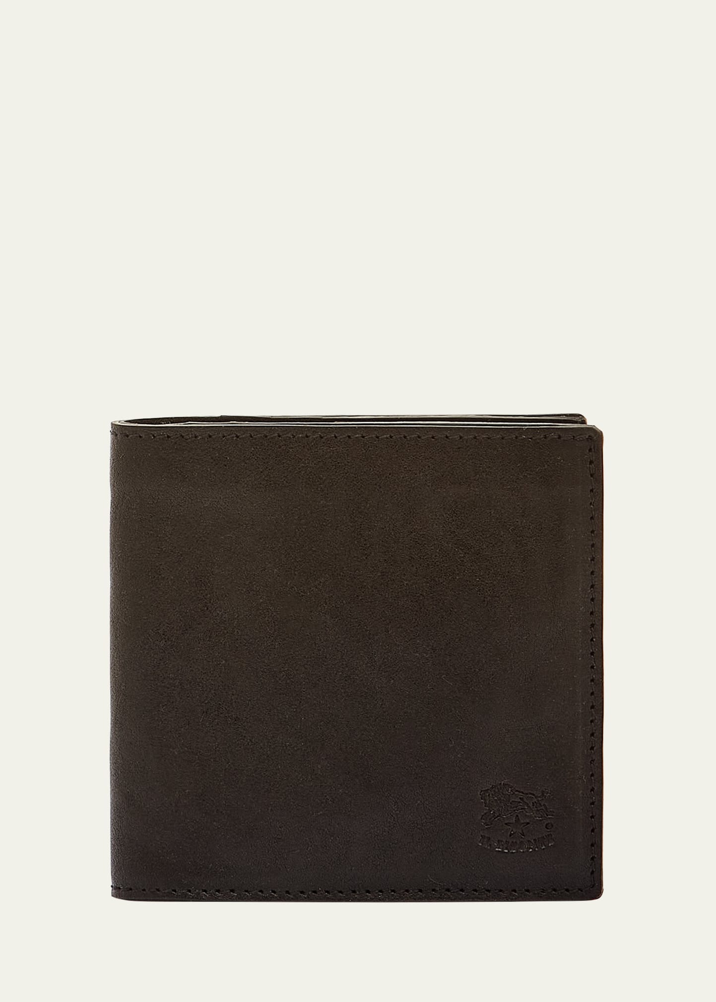 Il Bisonte Men's Galileo Leather Bifold Wallet In Black