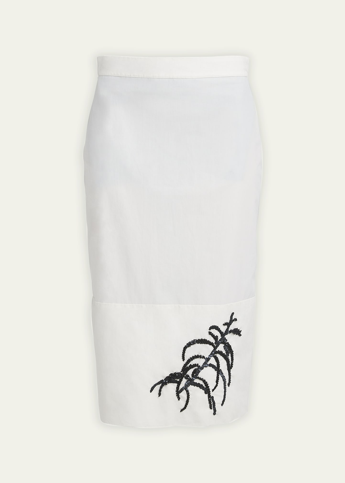 Embroidered Midi Cotton Skirt