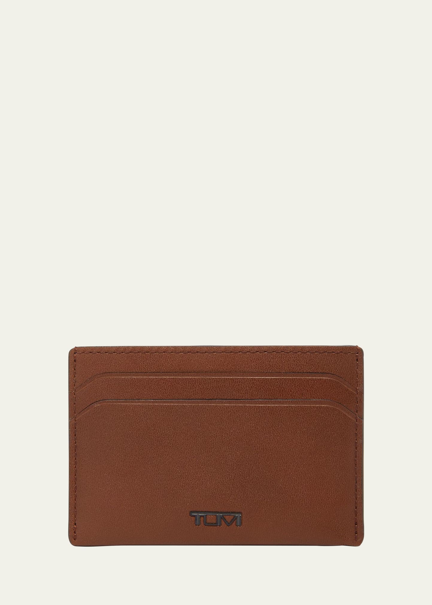 Tumi Slim Card Case In Cognac