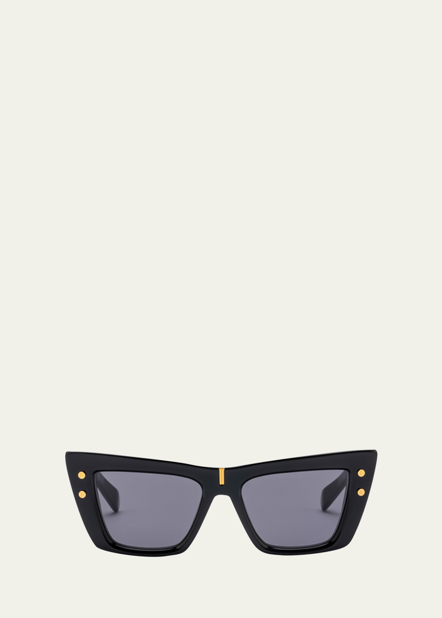 Shop Balmain B-eye Acetate Cat-eye Sunglasses In Blkgld
