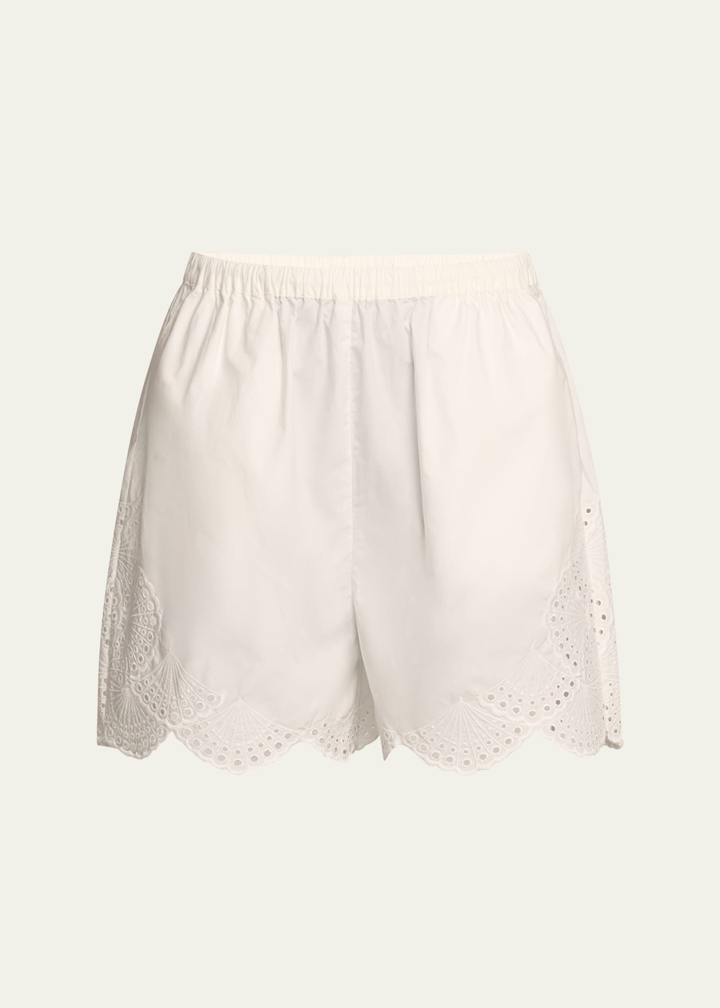 Aurora Broderie Anglaise Scallop Shorts