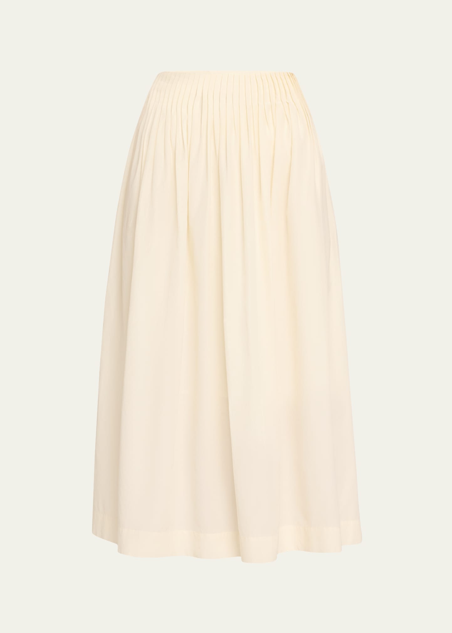 Loulou Studio Artemis Pleated Maxi Skirt In White