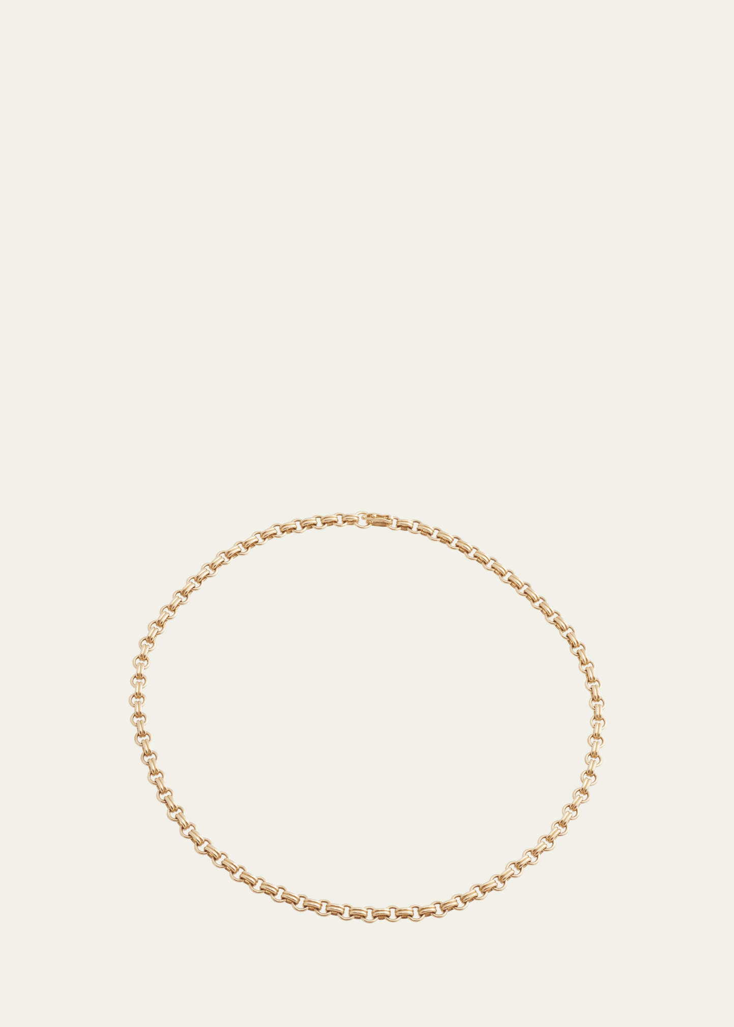 18K Yellow Gold Double Chain Necklace with Small Links, 16"L