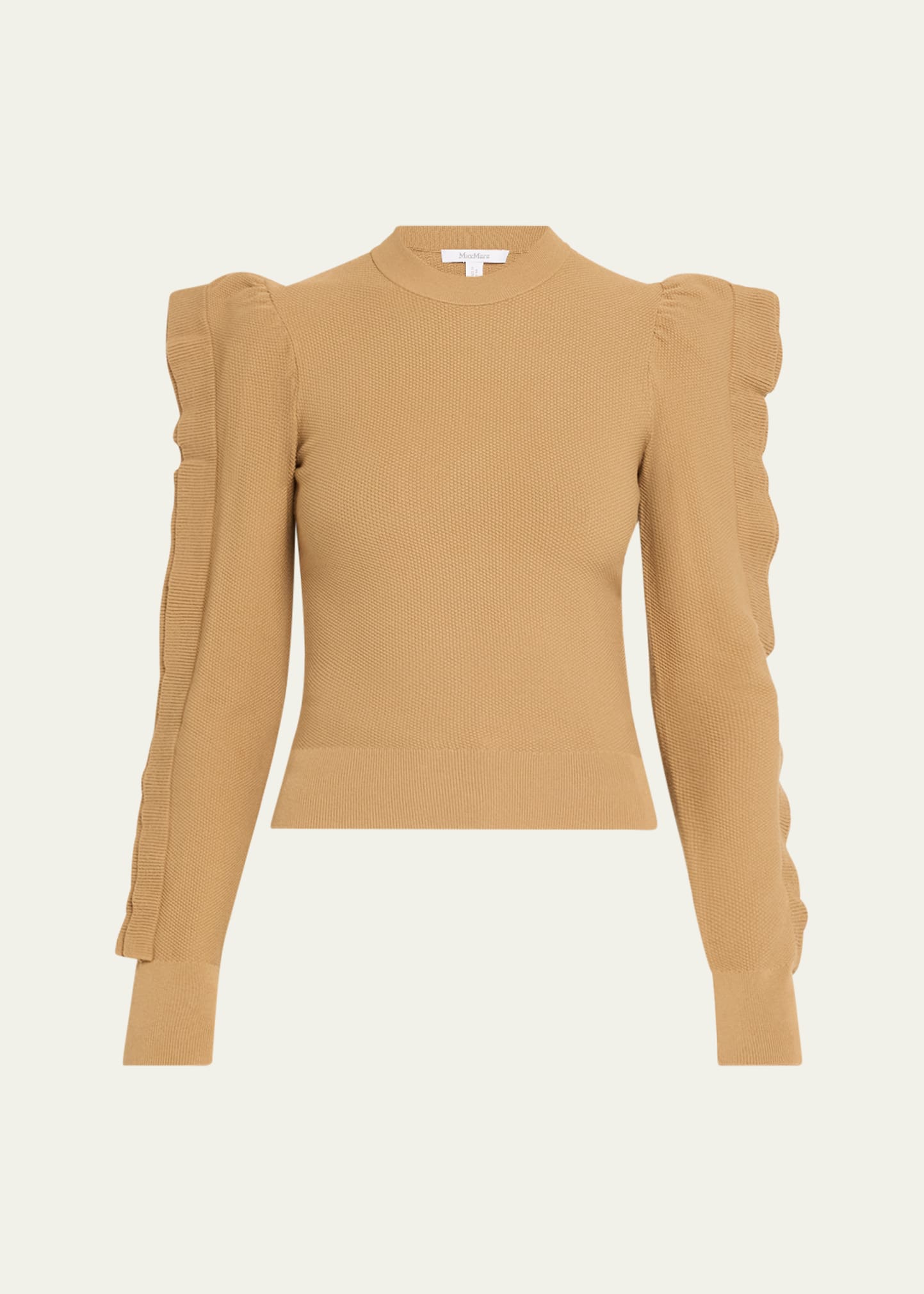 Max Mara Genero Sleeve-trim Sweater In Orange