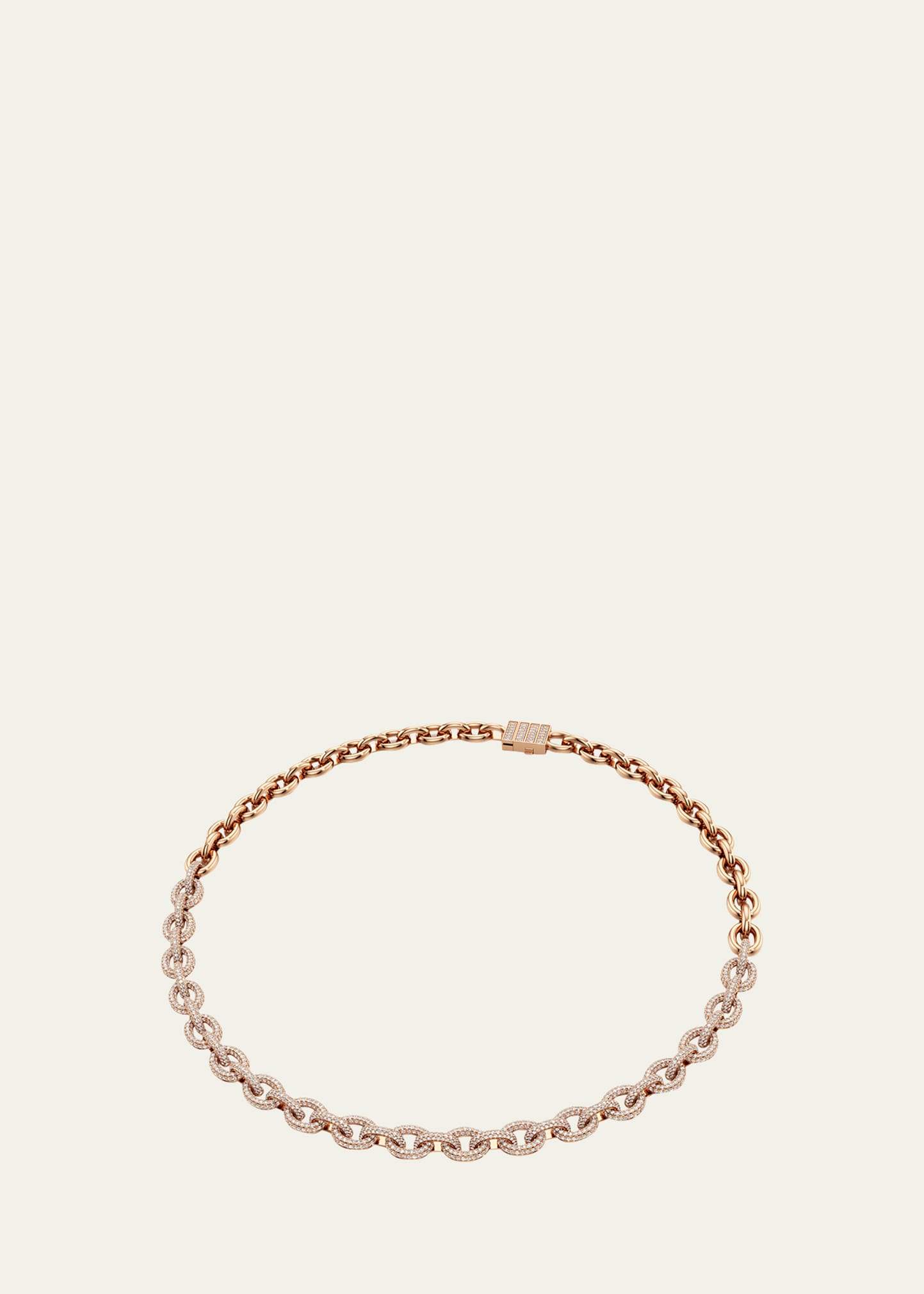 Shop Bhansali Connect Collection Pave Diamond Necklace In Rose Gold