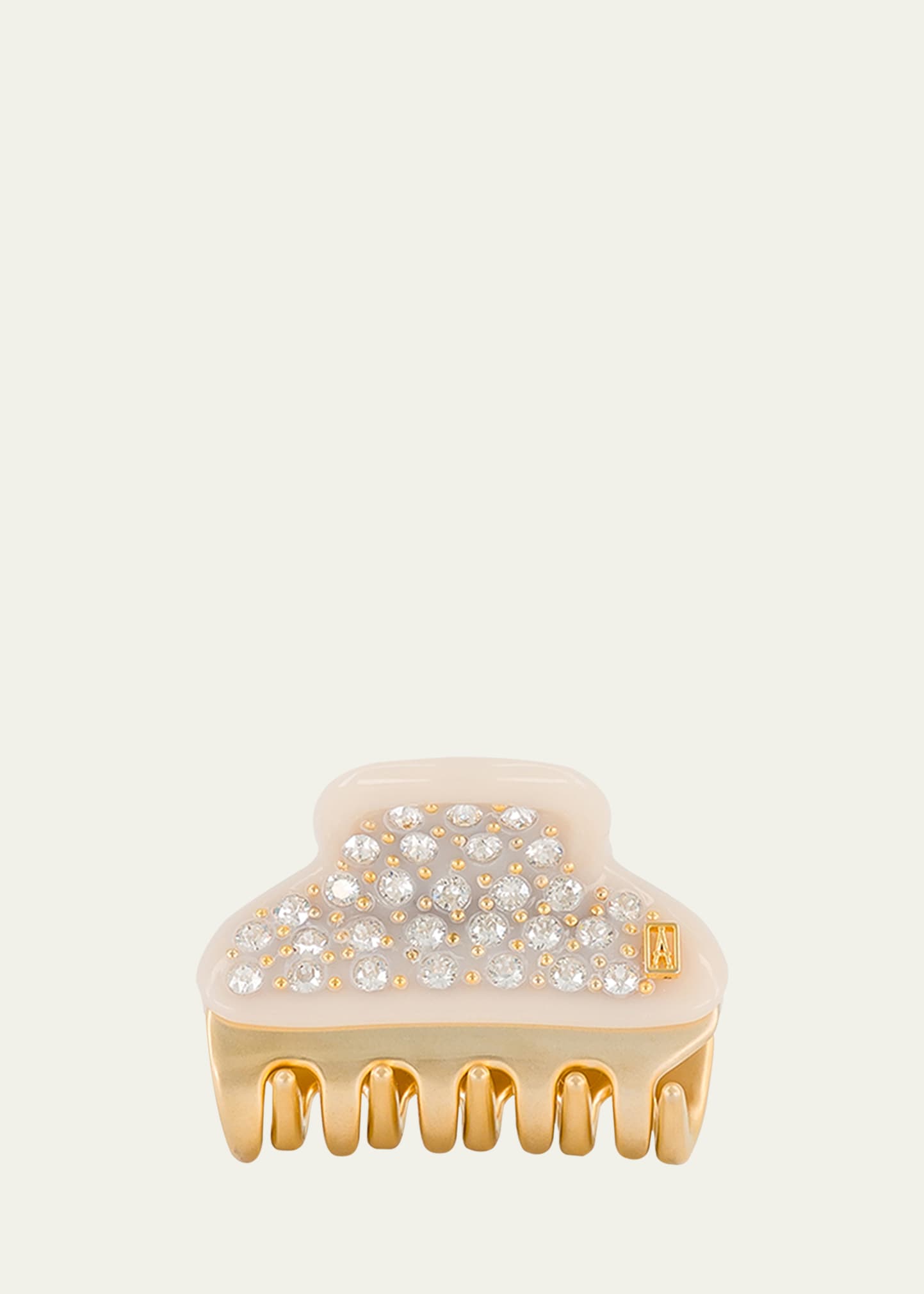 Alexandre De Paris Crystal Acetate Claw Clip In Gold