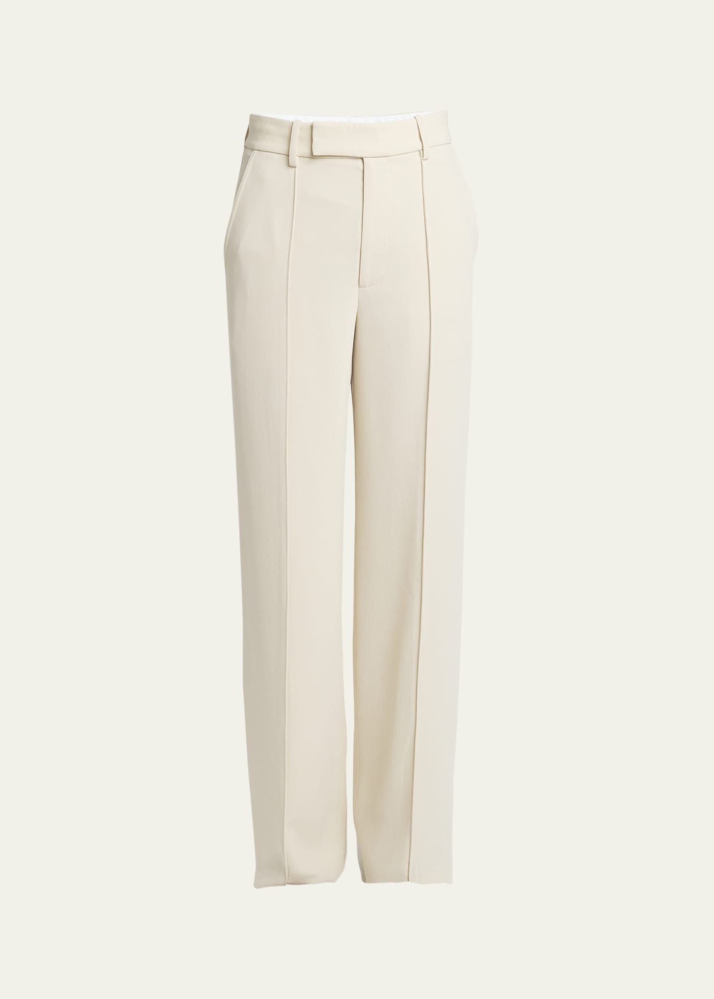 Shop Proenza Schouler Weyes Straight Leg Matte Crepe Pants In Wheat