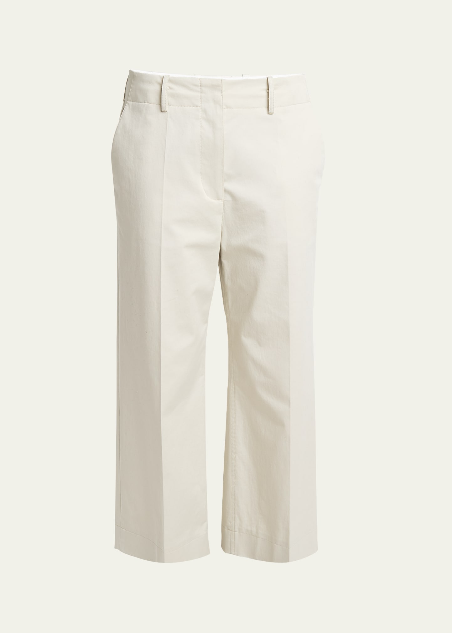 Amara Cotton Twill Suiting Cropped Pants