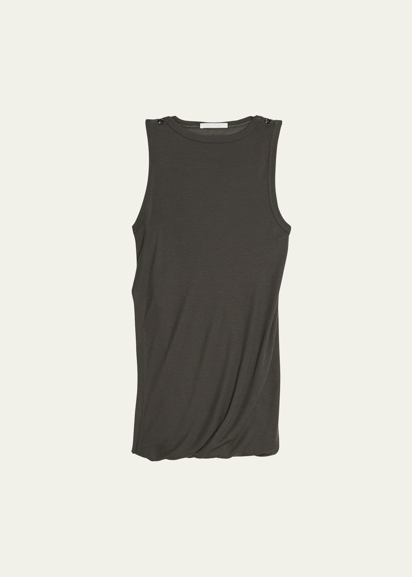 Shop Helmut Lang Double-layered Tank Top In Graphite