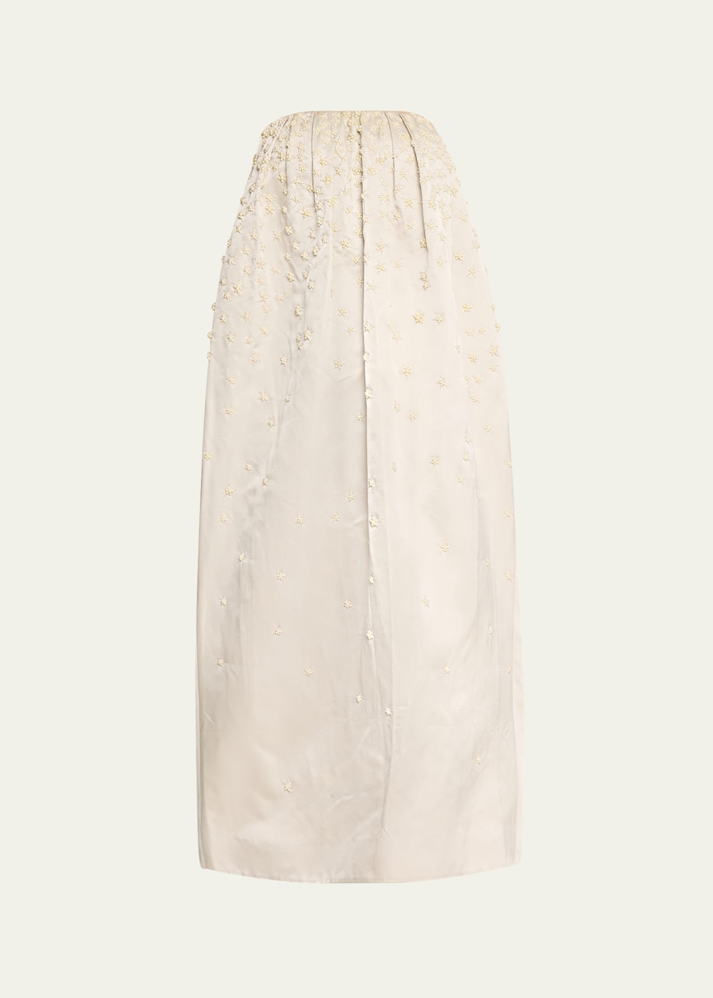 Brynn Pearly Strapless Silk Dress