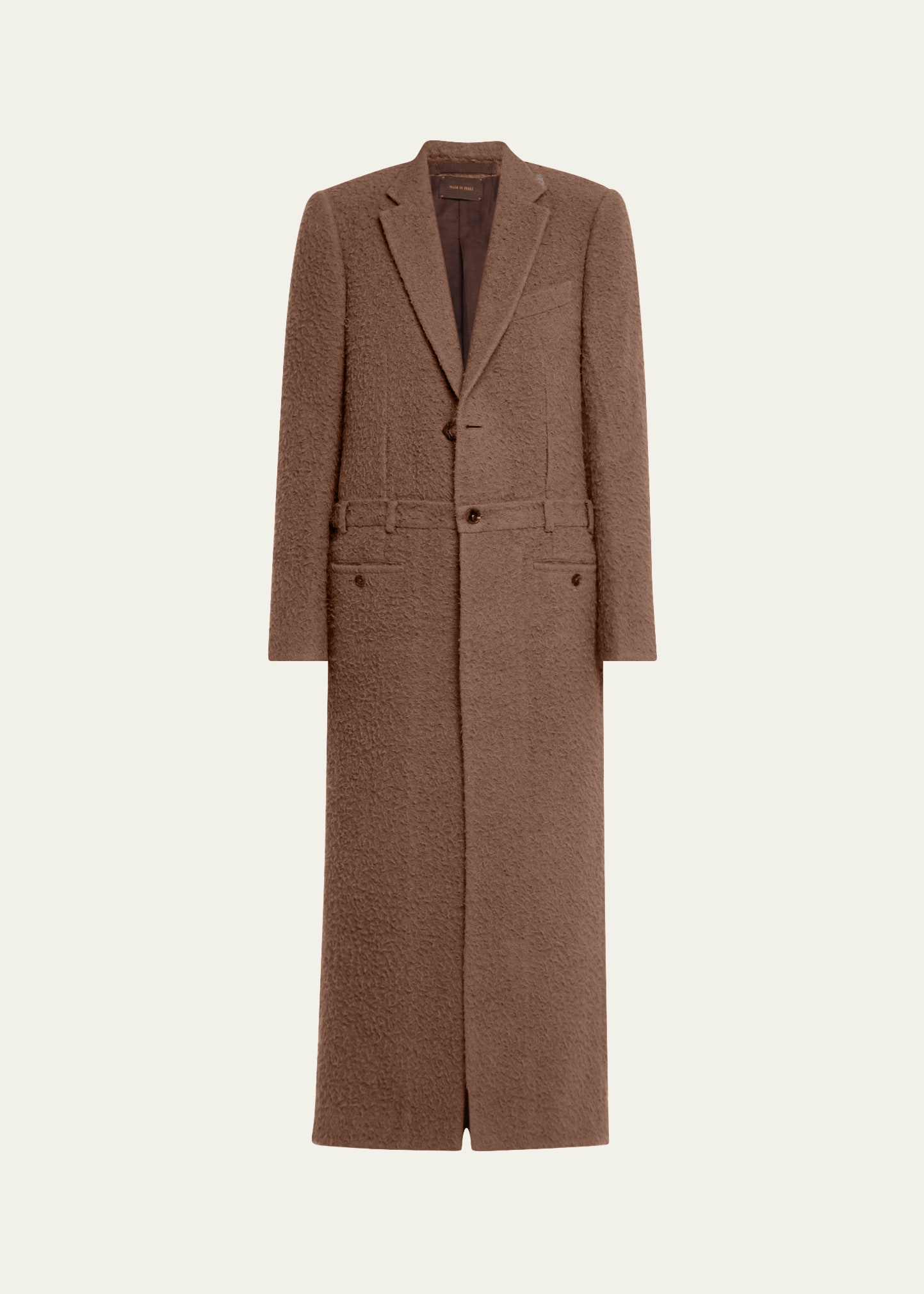 Bettter Long Removable Wool Suit Coat In Camel