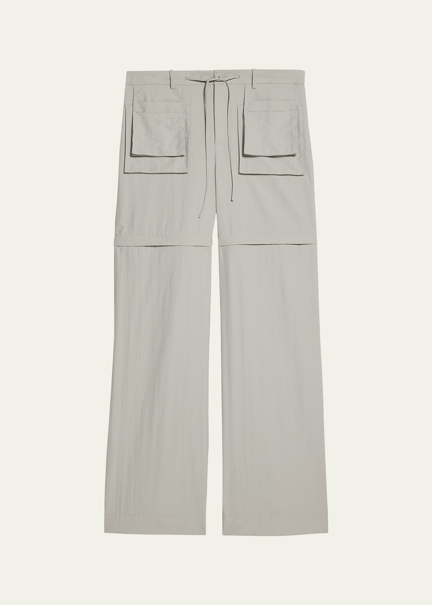 Shop Helmut Lang Men's Air Nylon Detachable Pants In Stone