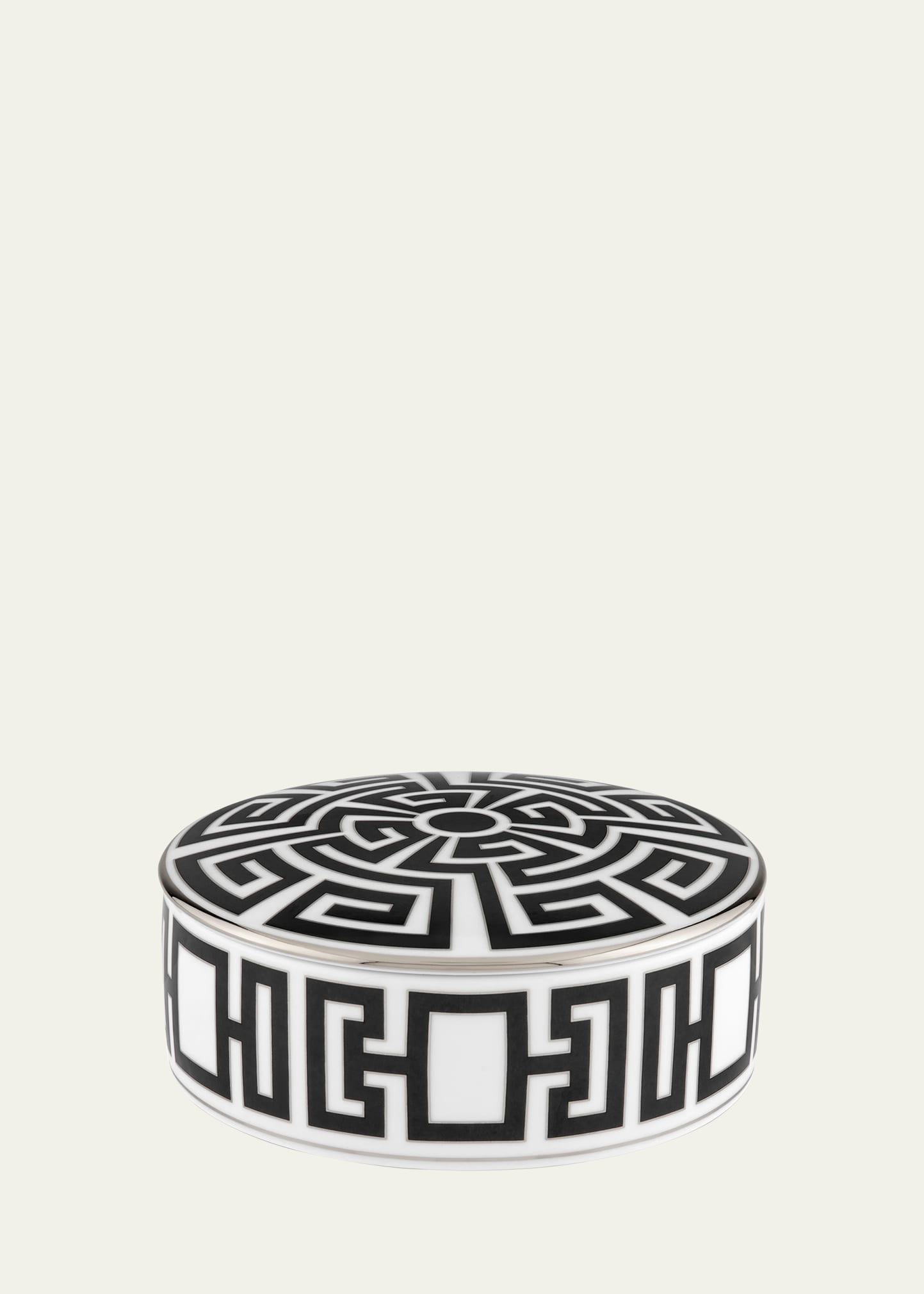 Ginori 1735 Labirinto Nero Trinket Box With Cover In Black