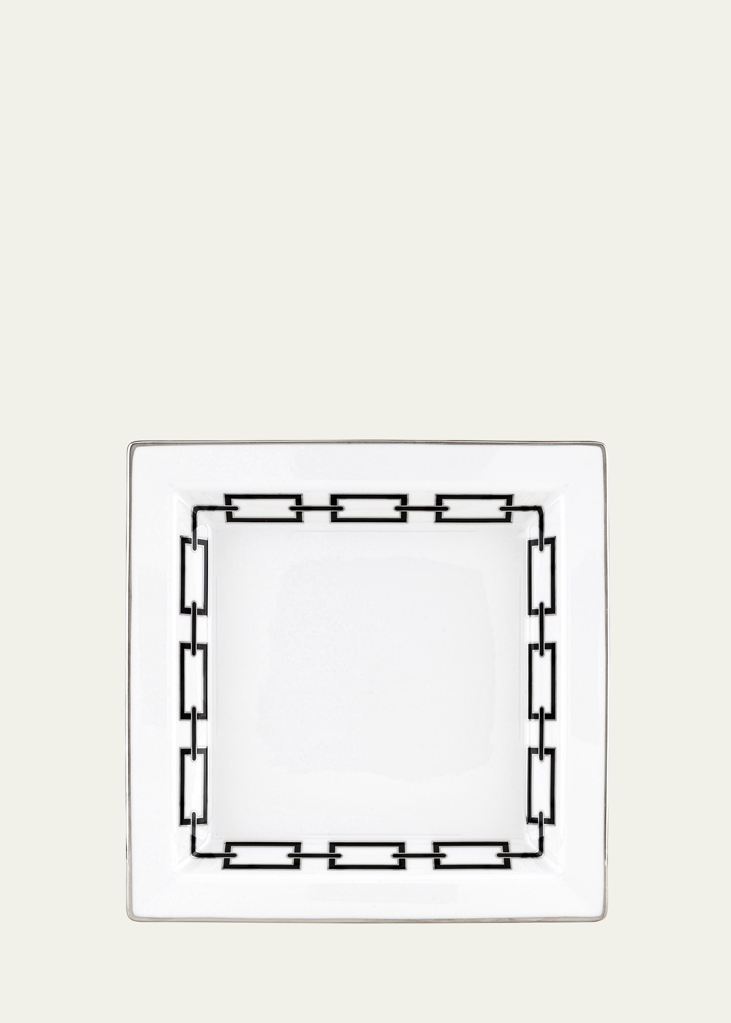 Ginori 1735 Catene Nero Large Square Change Tray In Black