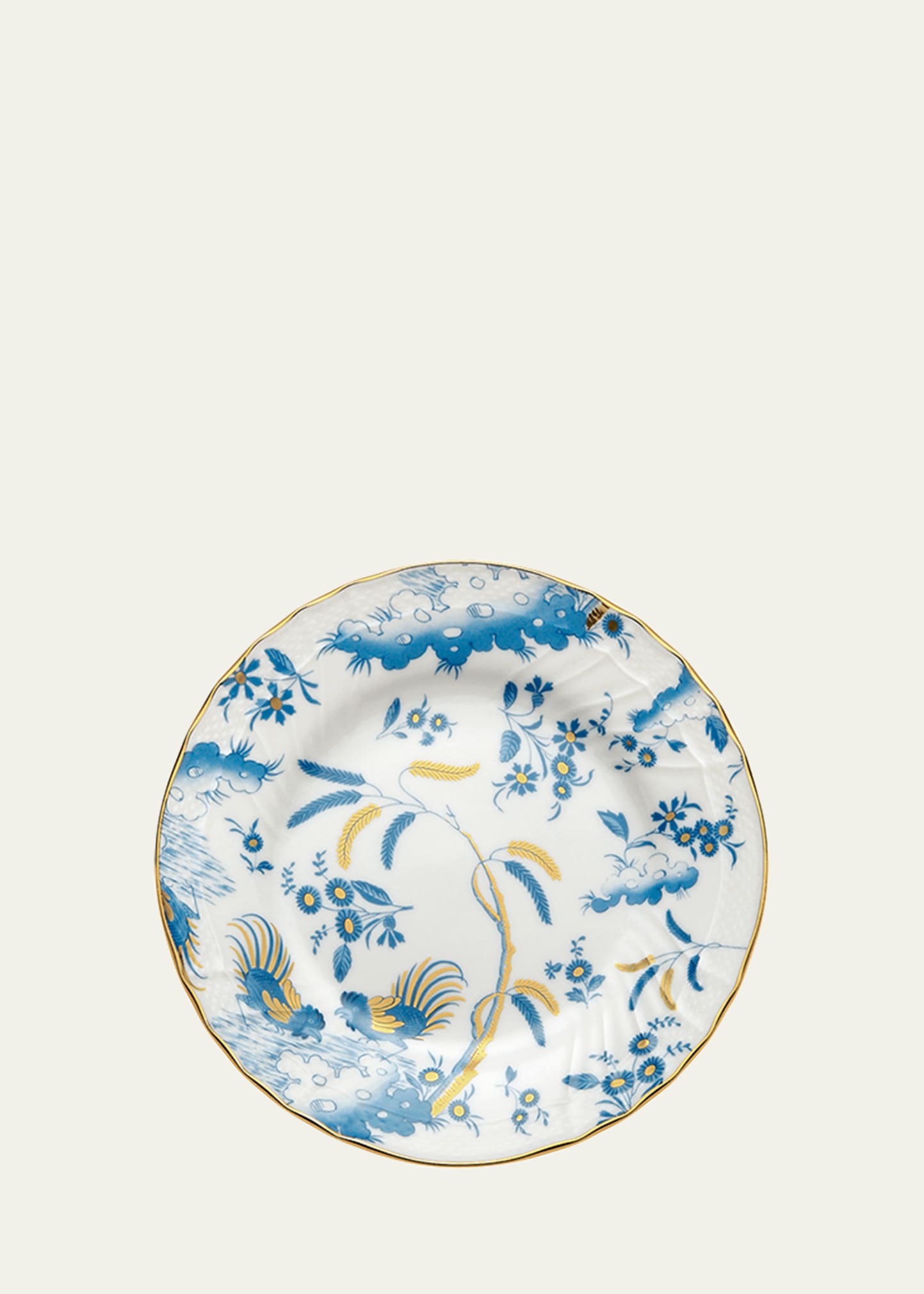 Ginori 1735 Oro Di Doccia Turchese Bread Plate In Gldturq