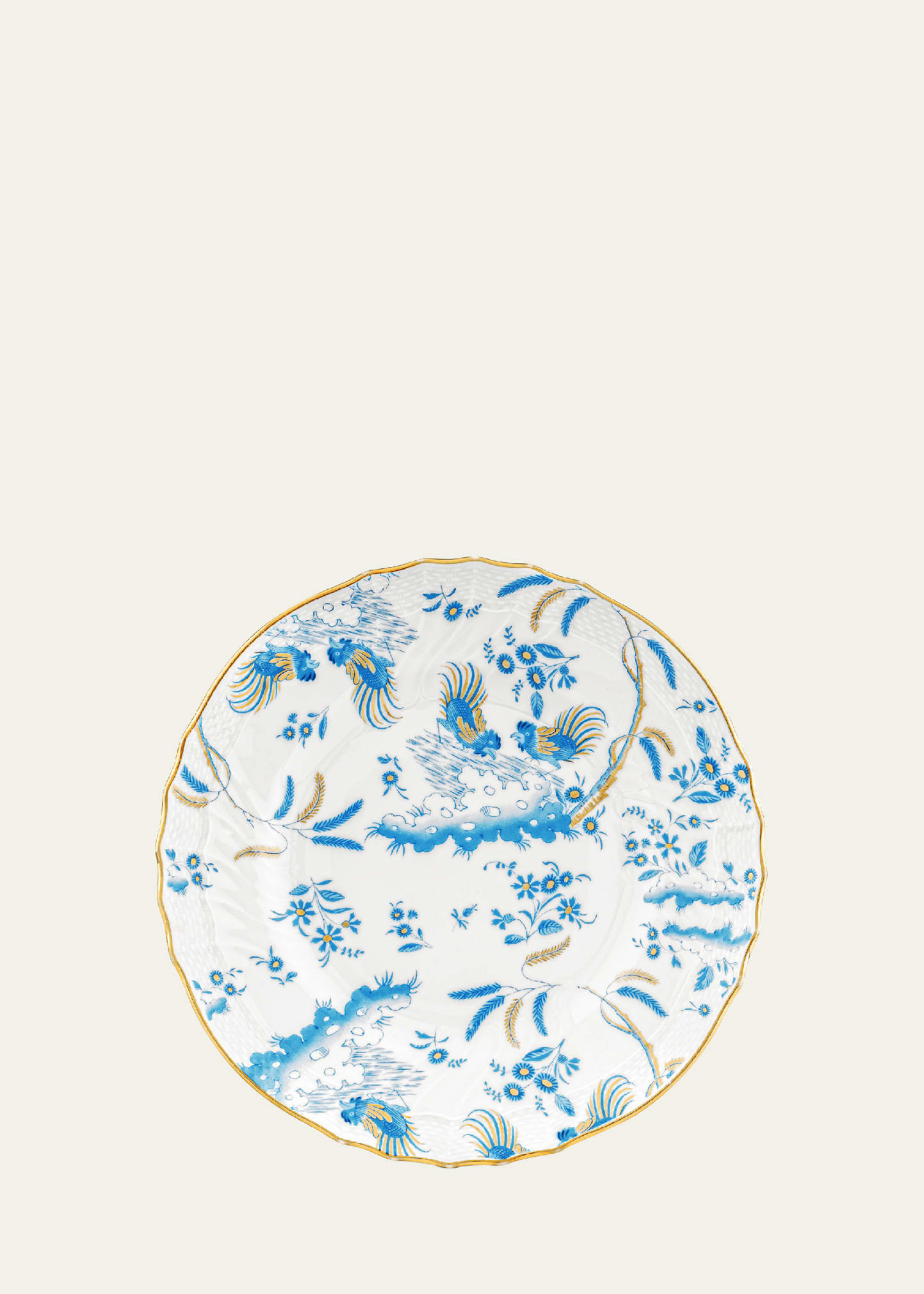 Ginori 1735 Oro Di Doccia Dessert Plate, Turchese In Gldturq