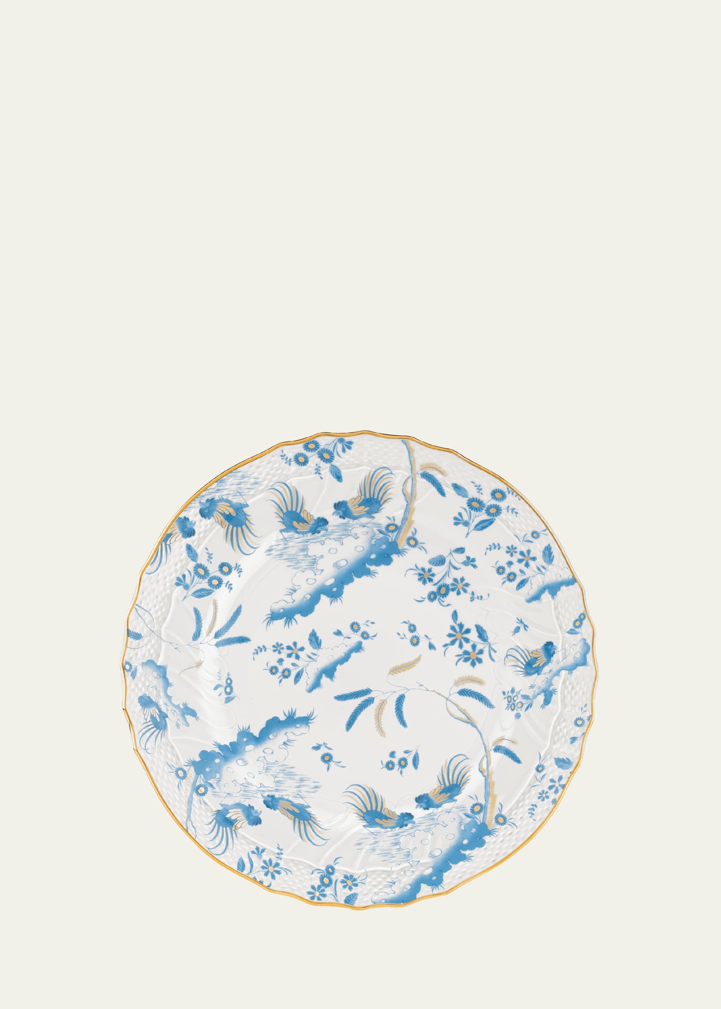 Ginori 1735 Oro Di Doccia Soup Plate, Turchese In Gldturq
