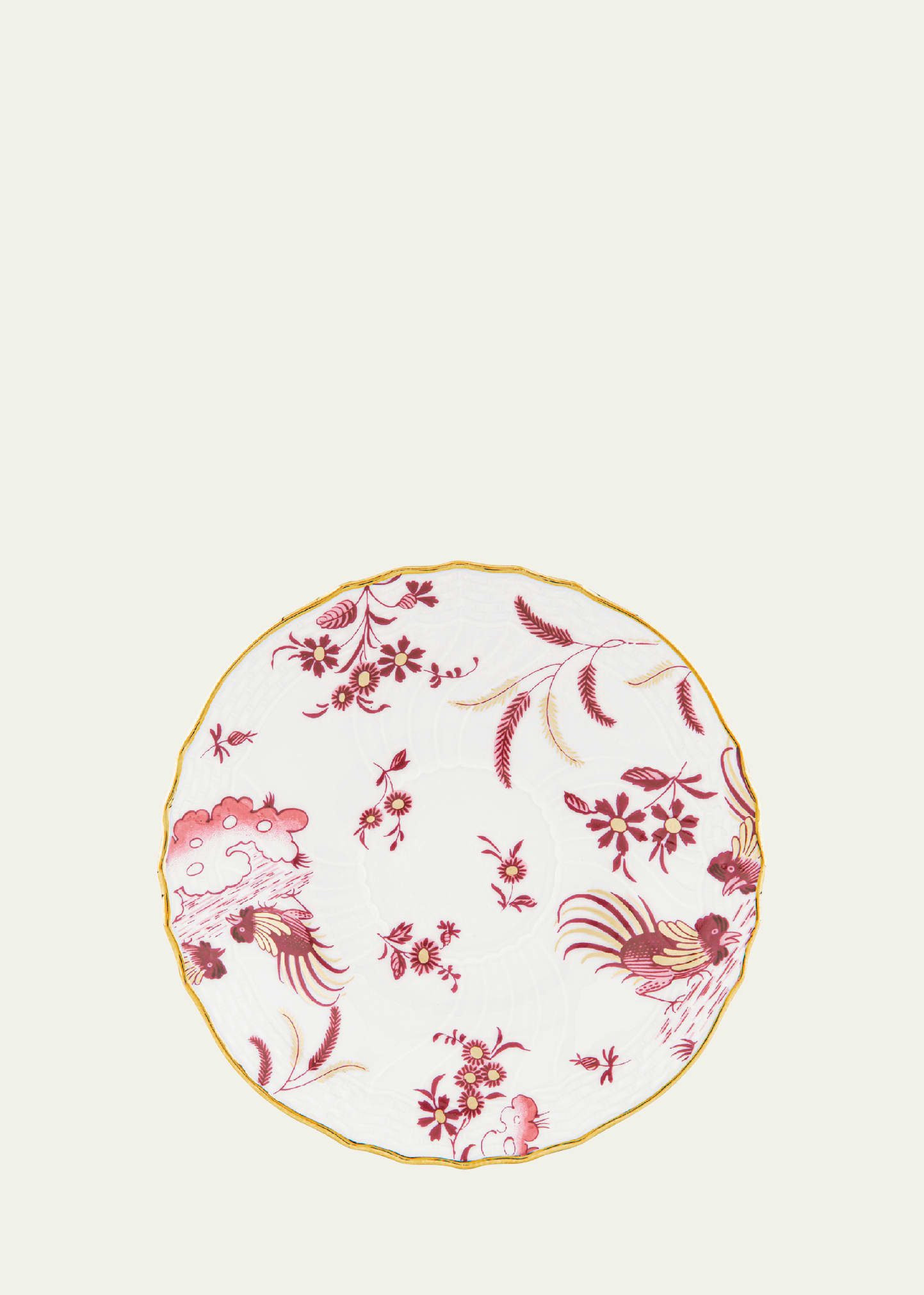 Ginori 1735 Oro Di Doccia Magenta Coffee Saucer In Gldmagnt