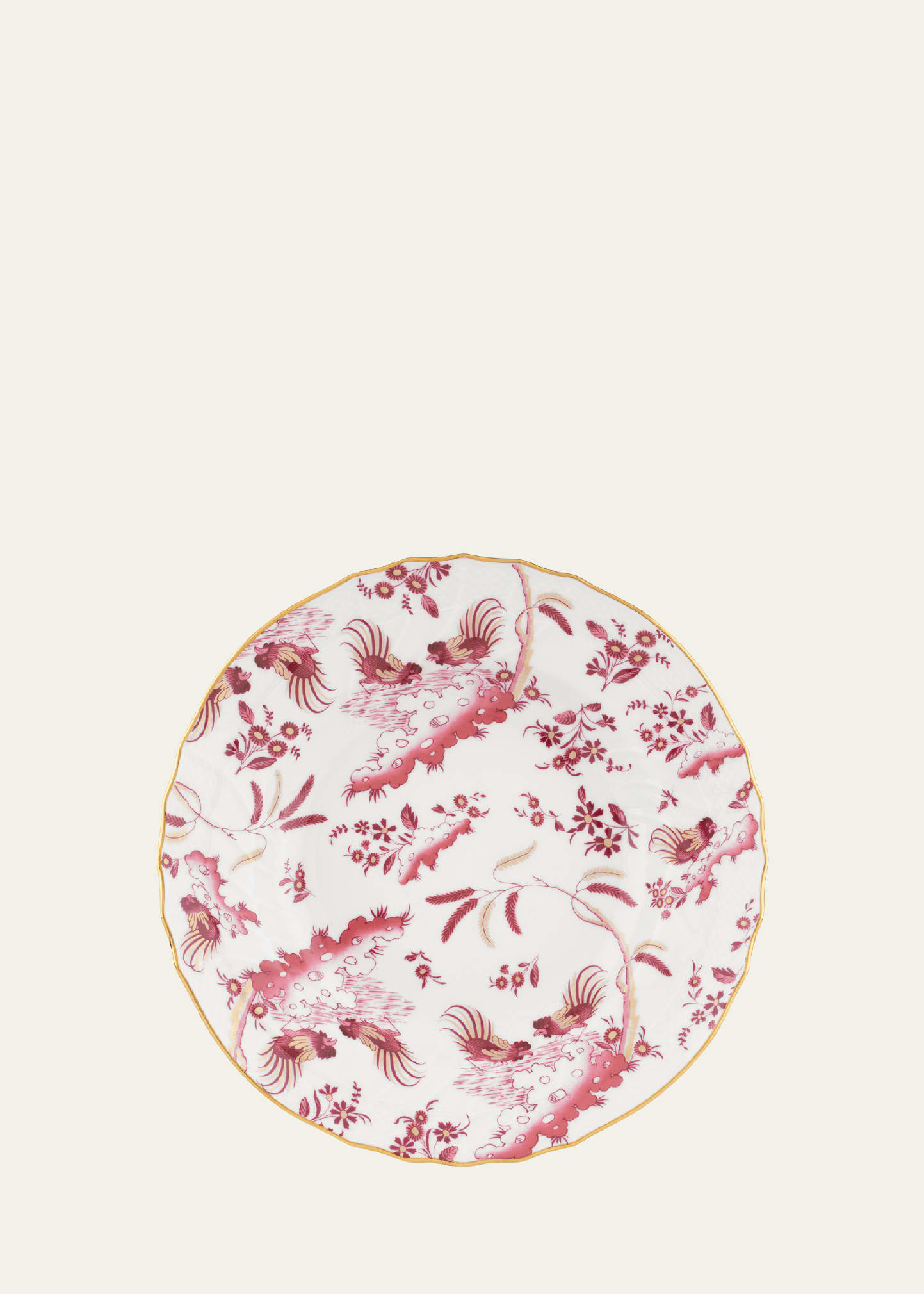 Ginori 1735 Oro Di Doccia Magenta Soup Plate In Gldmagnt