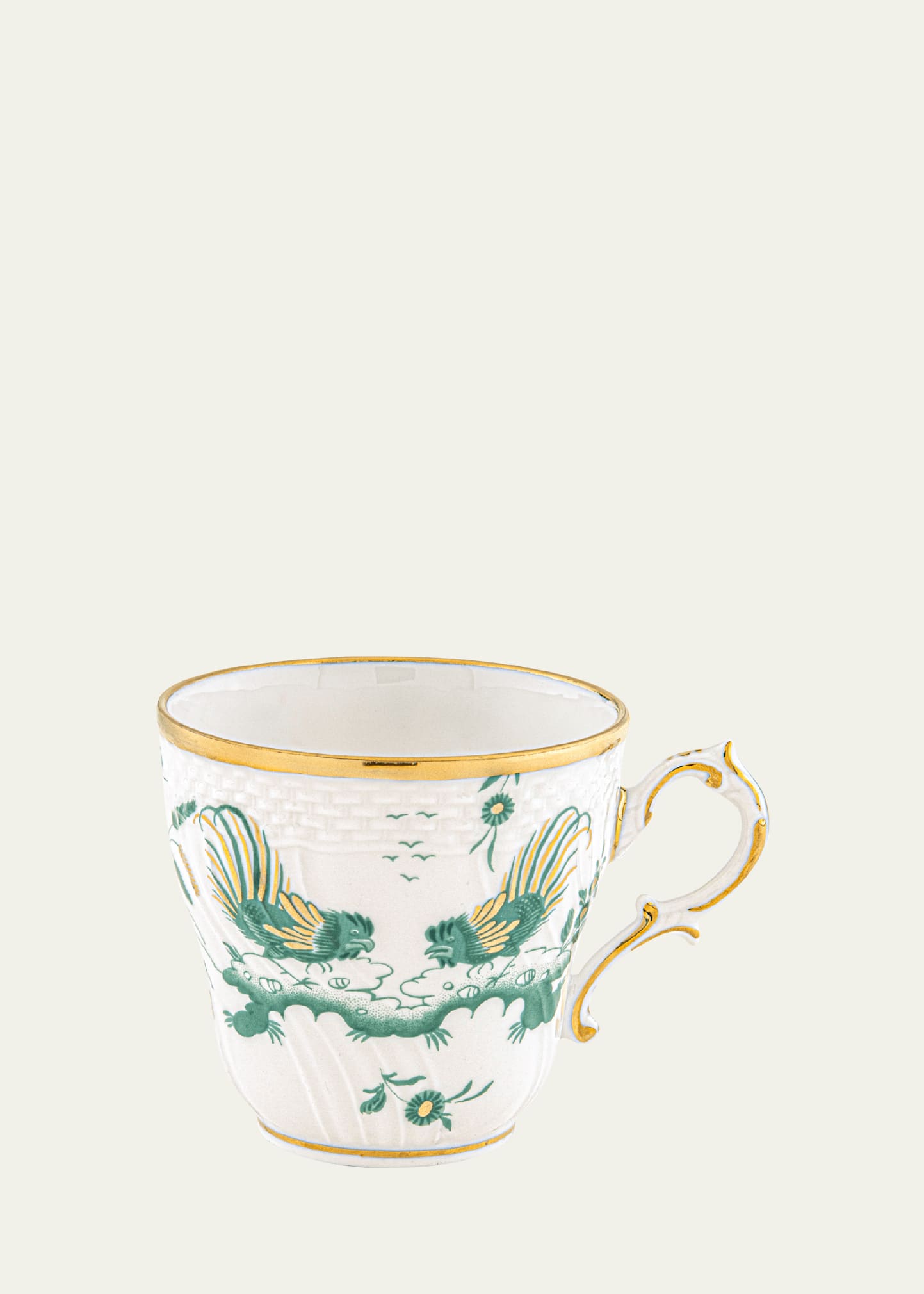 Ginori 1735 Oro Di Doccia Coffee Cup, Giada In Gldgrn