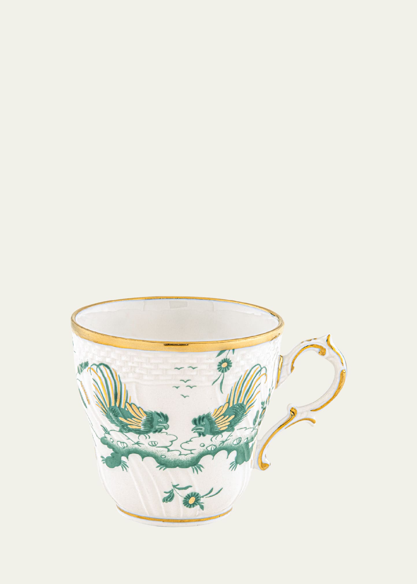 Shop Ginori 1735 Oro Di Doccia Coffee Cup, Giada In Gldgrn