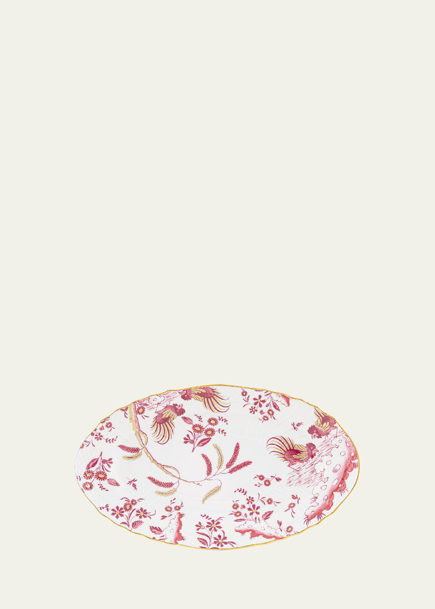 Ginori 1735 Oro Di Doccia Magenta Pickle Dish In Gldmagnt