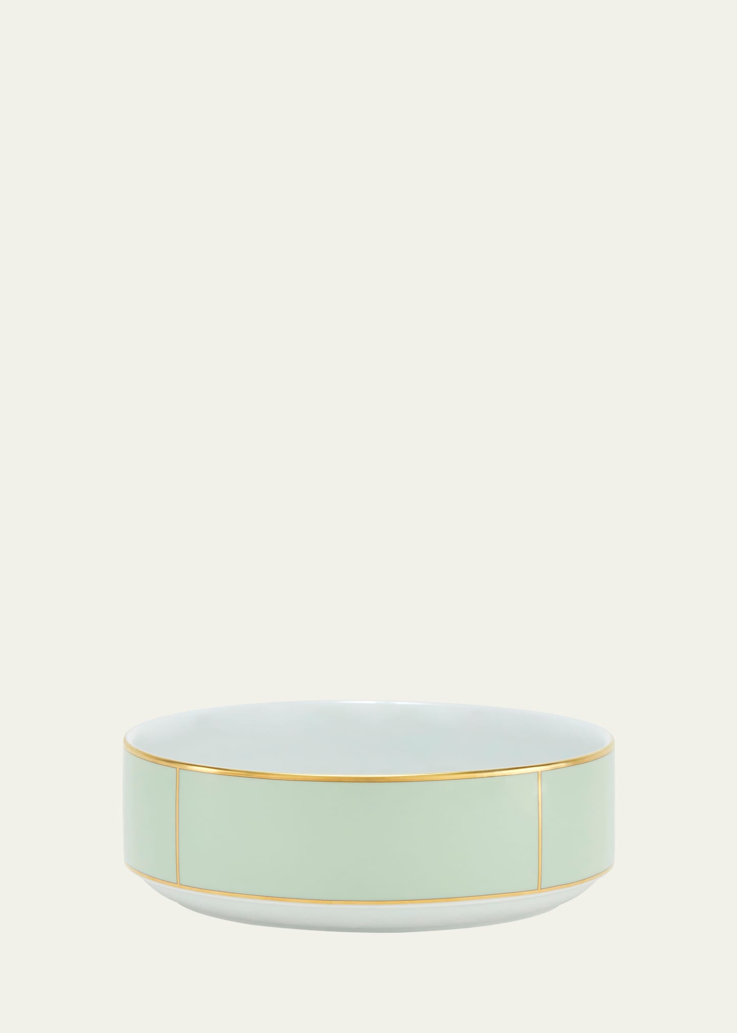Ginori 1735 Porcelain Colonna Diva Verde Salad Bowl In Diva Verde