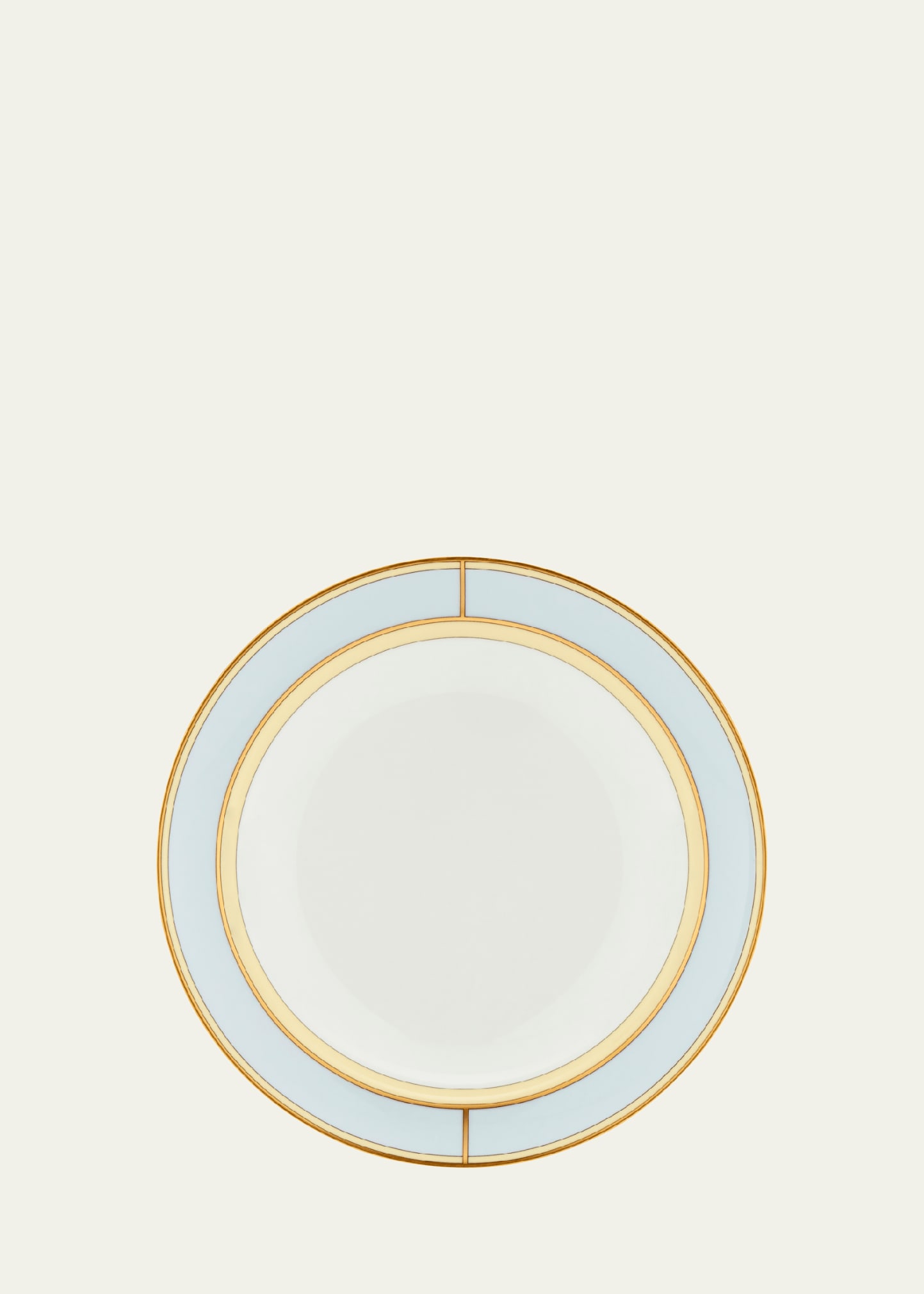 Ginori 1735 Porcelain Colonna Diva Celeste Soup Plate In Diva Celeste