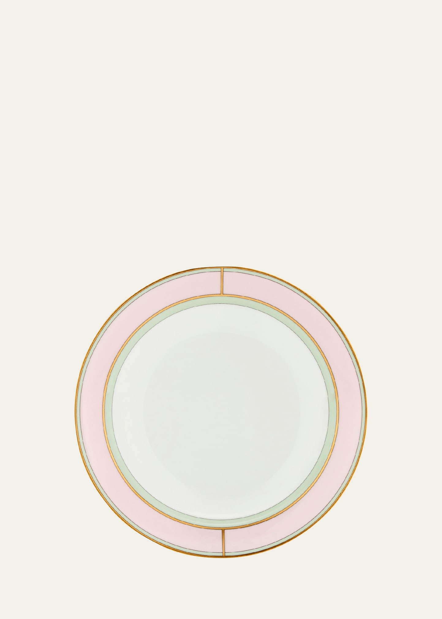 Ginori 1735 Porcelain Colonna Diva Rosa Soup Plate In Diva Rosa