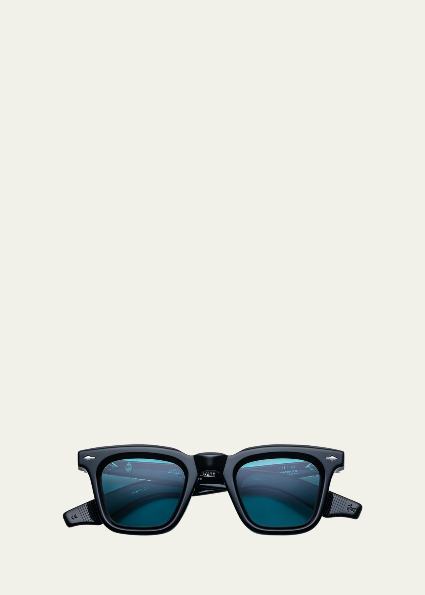 Shop Jacques Marie Mage Men's Leclair Acetate Square Sunglasses In 26-shadow