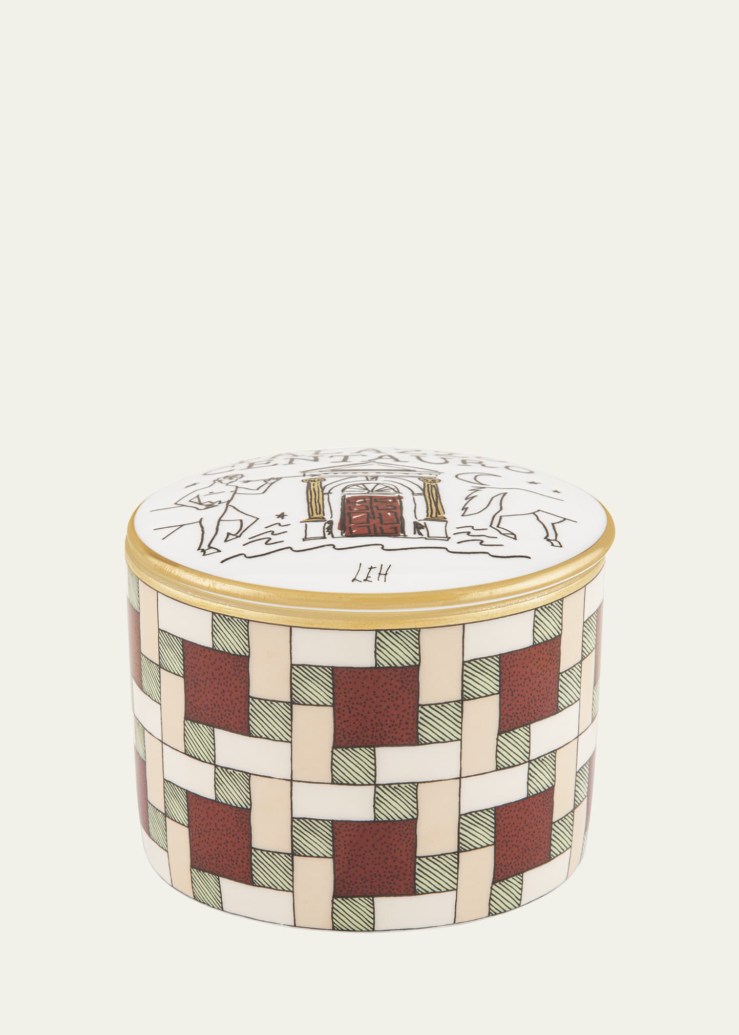 Ginori 1735 Palazzo Centauro Porcelain Box In Multicolor