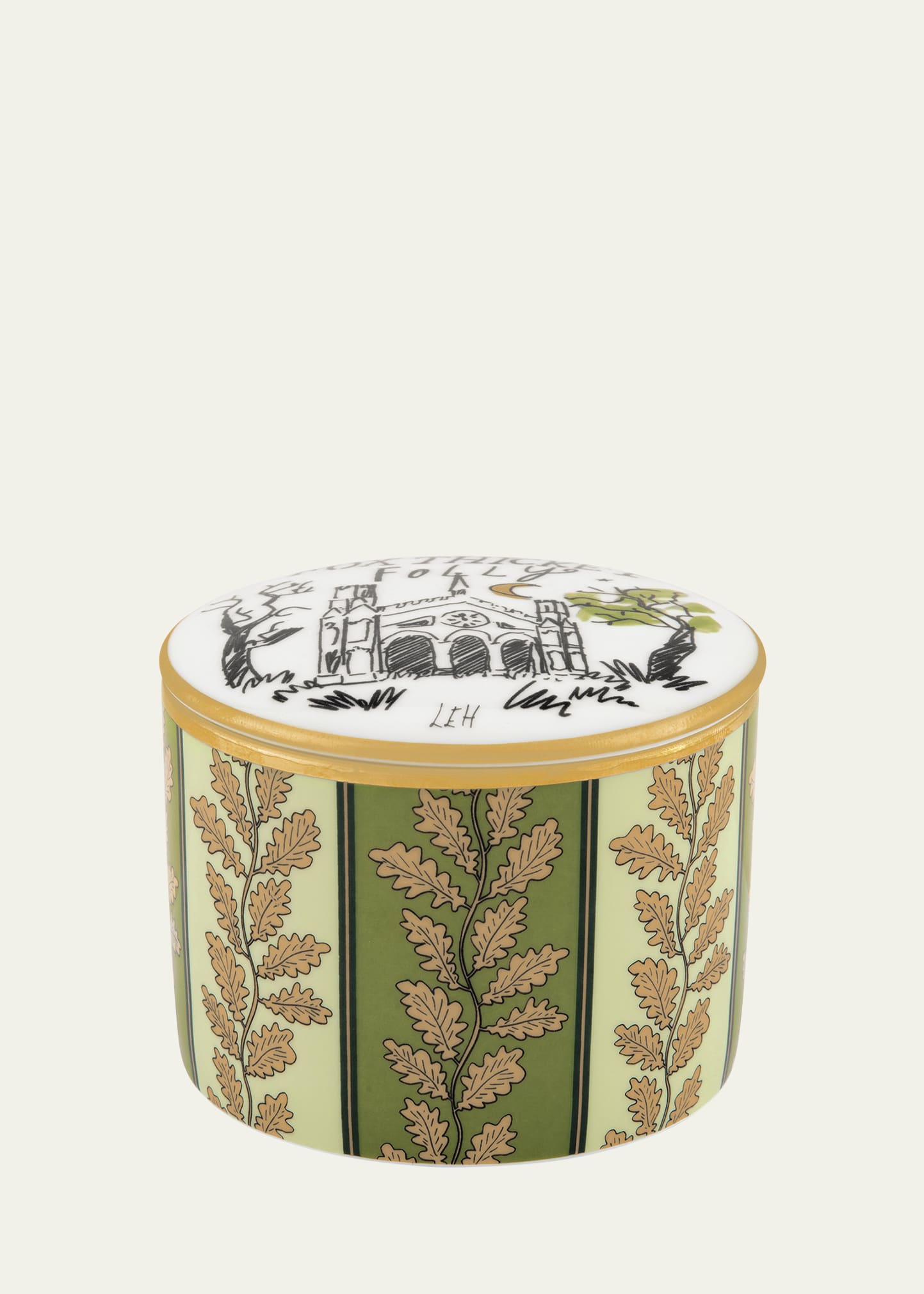 Ginori 1735 Fox Thicket Folly Porcelain Box In Multicolor