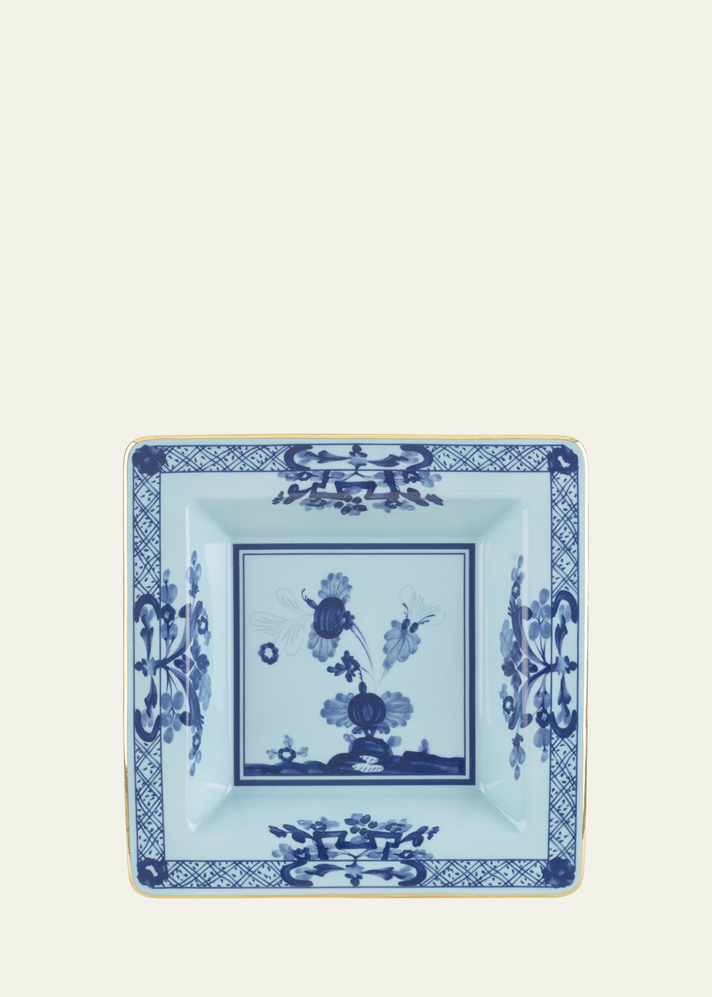 Iris Squared Porcelain Tray, 7.1"