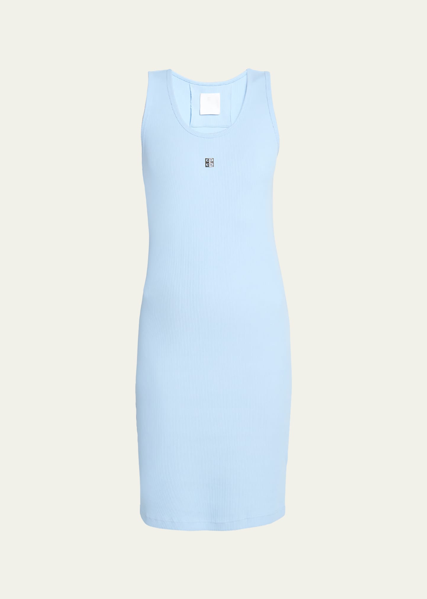 Shop Givenchy Tank Midi Dress With 4g Logo Detail In Sky Blue